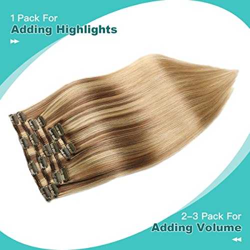 Premium Double Weft Clip-in Human Hair Extensions - 100% Remy Human Hair for Length & Volume | Perfect for Parties, Weddings & Everyday Styling