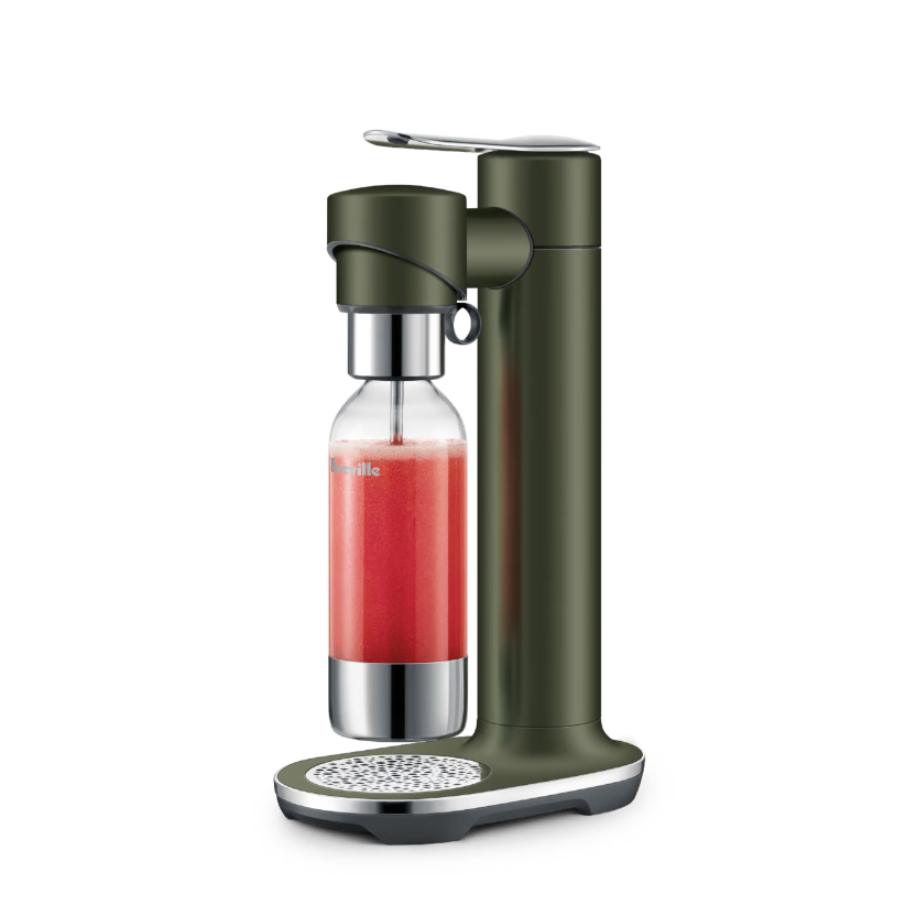 Breville the InFizz Fusion Sparkling Water Maker - Olive Tapenade Flavor | Home Carbonation System for Healthy Hydration | Perfect for Kitchen, Office & Entertaining