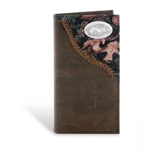 Arkansas Genuine Leather Long Roper Wallet with Camo Design - Durable Cowhide Bifold Wallet for Men - Perfect for Outdoor Adventures, Rodeo Events & Everyday Carry