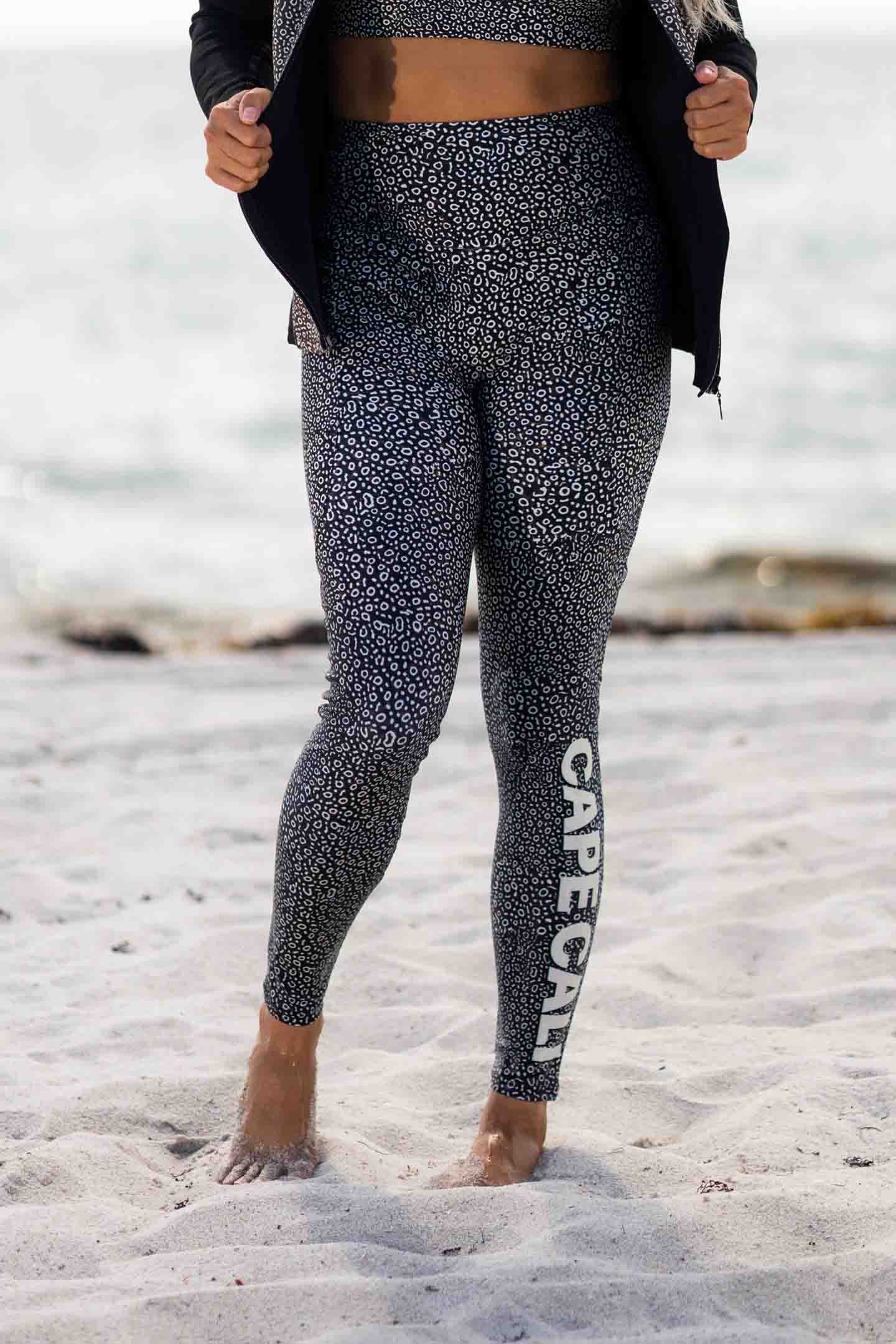 Eagle Ray Swim Leggings for Women - High Waist Quick Dry Swim Tights - Perfect for Swimming, Surfing, Yoga & Beach Activities