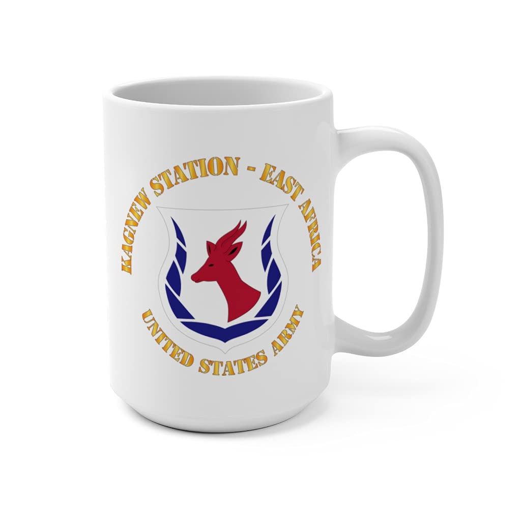 15oz Army Kagnew Station East Africa White Ceramic Coffee Mug - Perfect for Military Enthusiasts, Collectors & Office Use