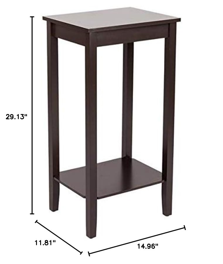 Modern MDF Coffee Side Table with Storage Shelf - Accent End Table, Nightstand for Bedroom, Living Room, Sofa & Console - Perfect for Holding Drinks, Books & Bedside Essentials