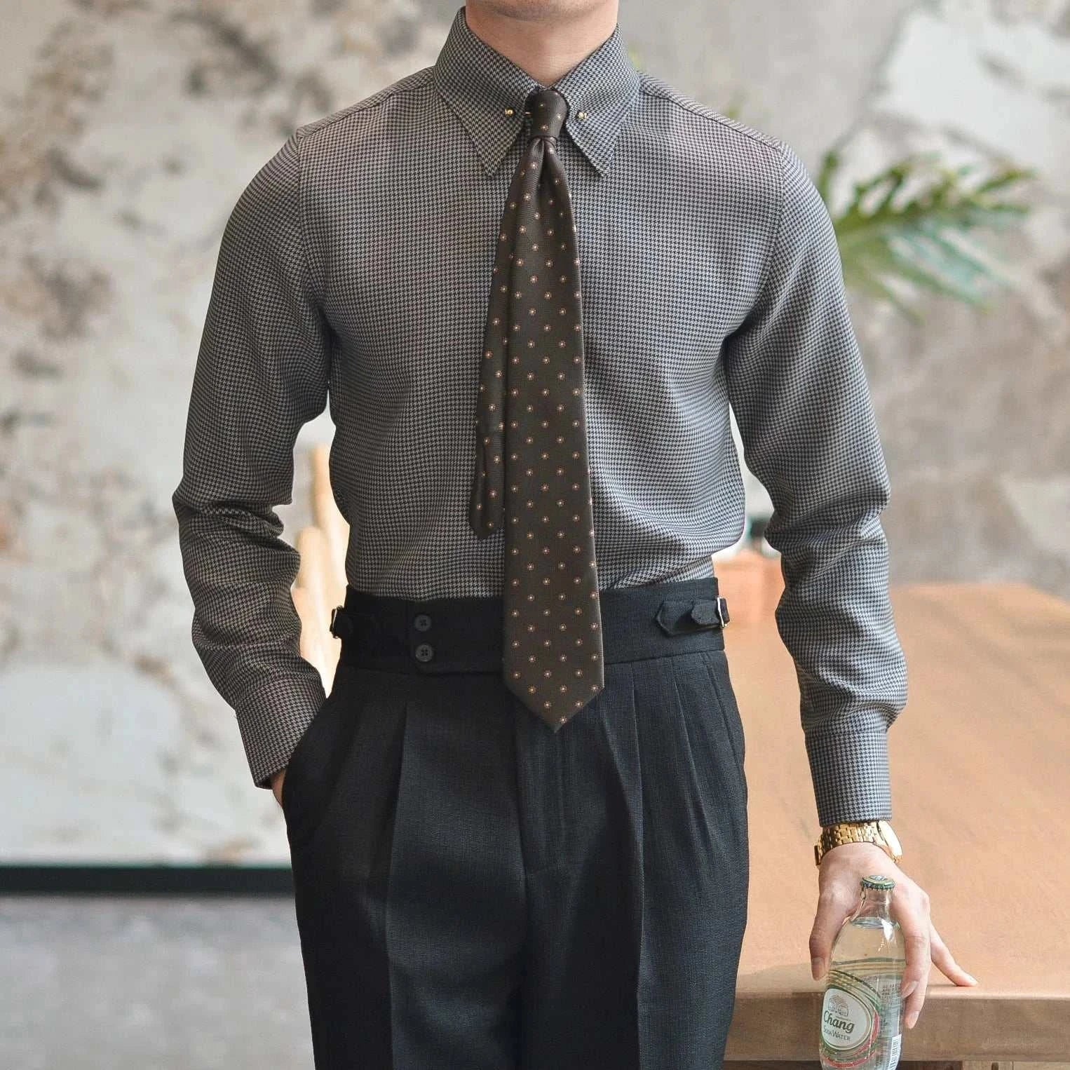 Premium Men's Formal Long Sleeve Tuxedo Shirt for Office & Business - Elegant Dress Shirt for Weddings, Parties & Professional Events
