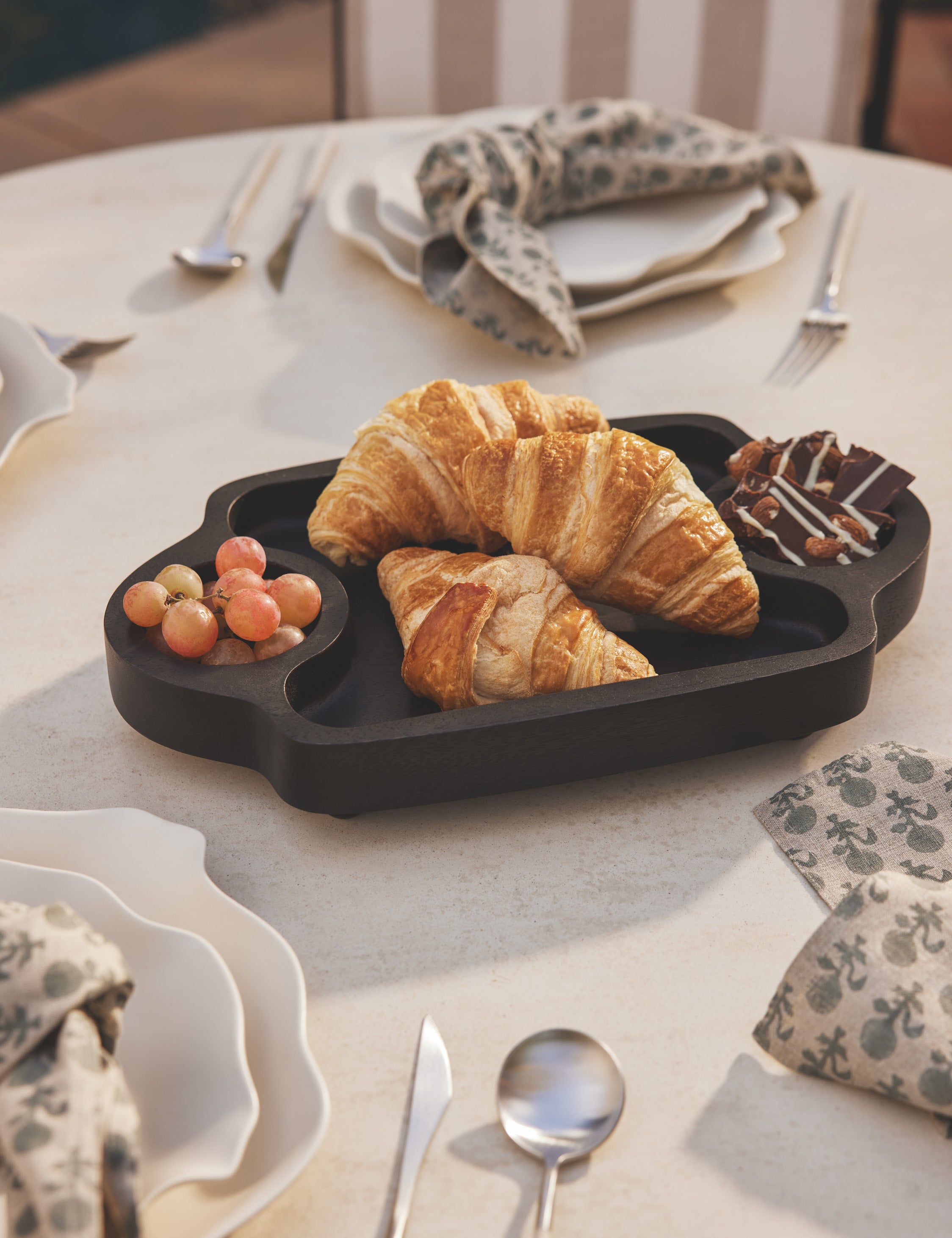 Sarah Sherman Samuel Divided Serving Tray - Stylish Wooden Appetizer Platter for Cheese, Charcuterie & Entertaining - Perfect for Parties, Weddings & Home Decor