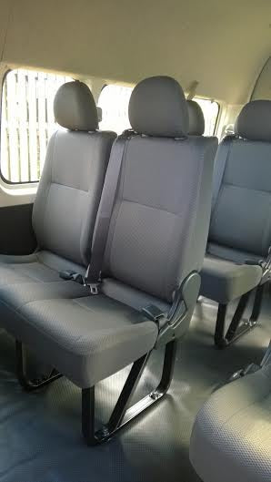 Custom Canvas Seat Covers for Toyota HiAce Commuter Bus 1984 Onwards - 5 or 6 Row Protection - Durable & Washable for Daily Commuting & Family Trips