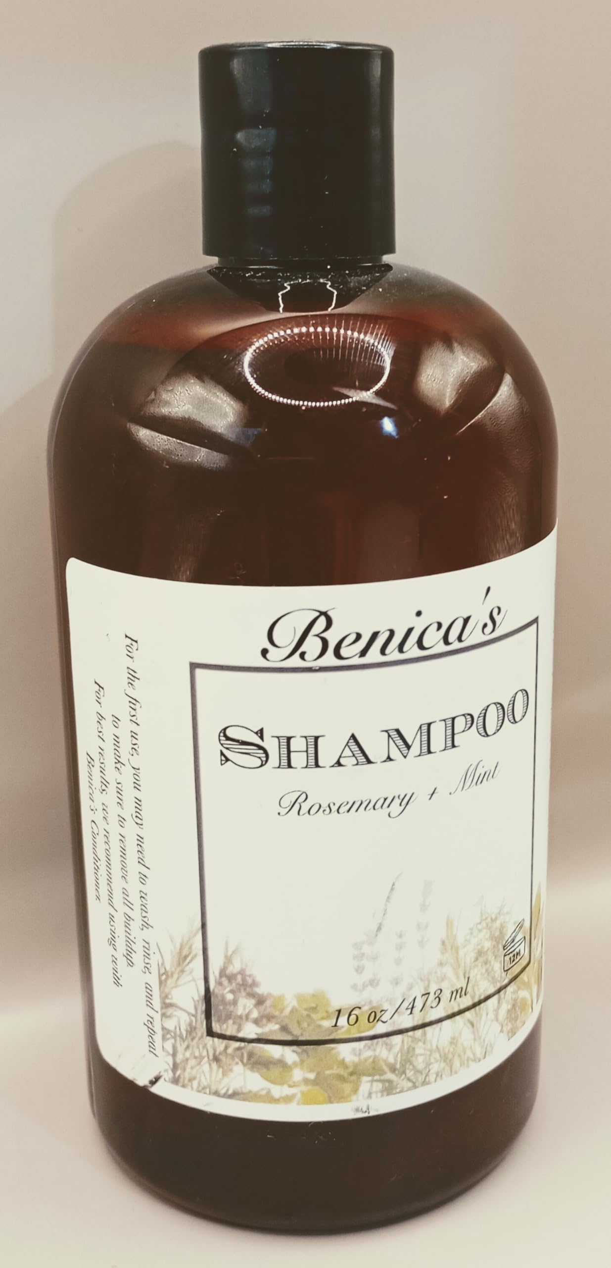 Benica's Natural Shampoo for Hair Growth & Repair - Sulfate Free, Biotin Enriched Hair Care for Dry, Damaged Hair - Perfect for Daily Use at Home & Salon
