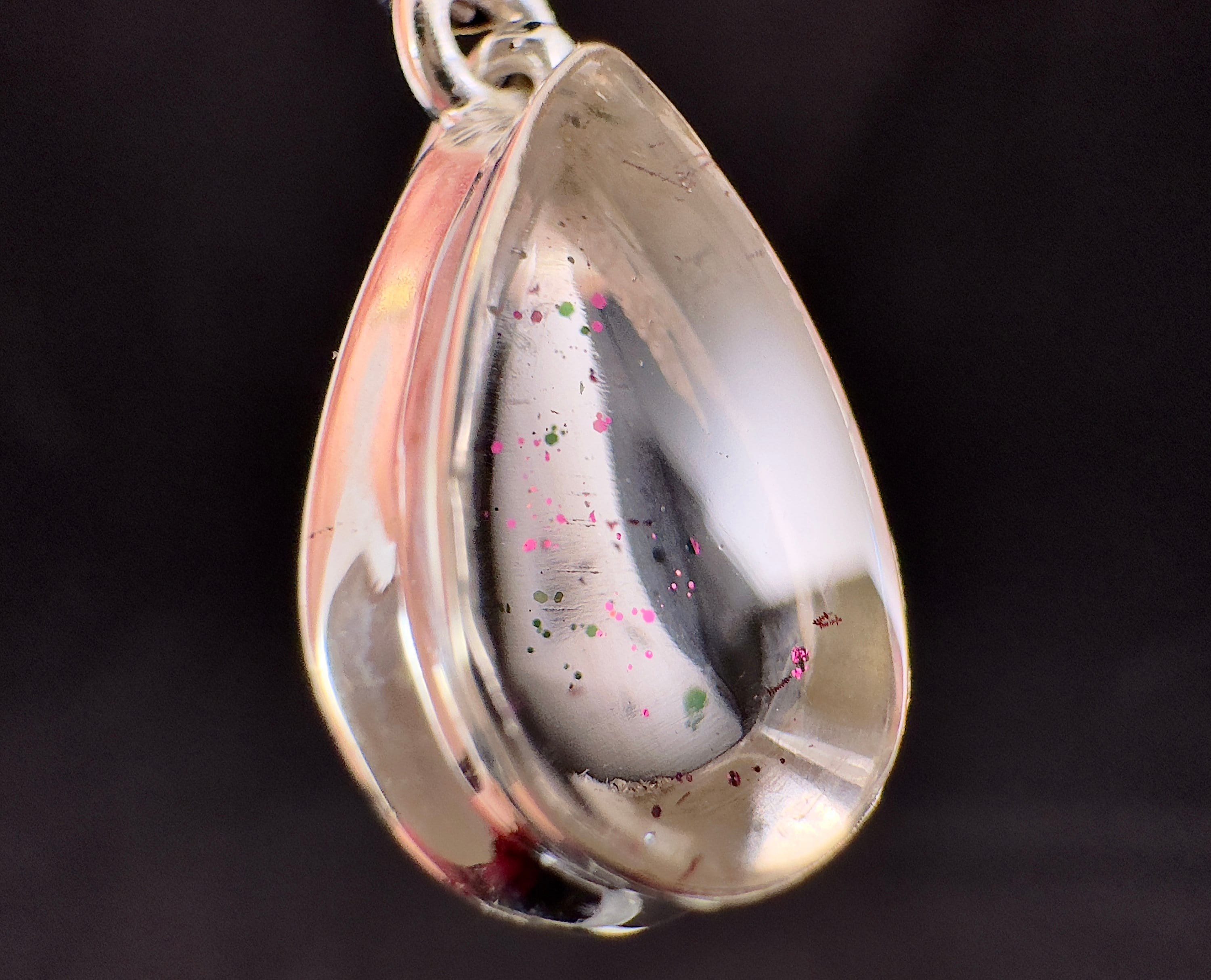 COVELLITE Pink Fire Quartz Crystal Pendant Necklace - Natural Healing Stone Jewelry for Women, Spiritual Energy & Chakra Balancing | Perfect for Meditation, Yoga & Gift Giving