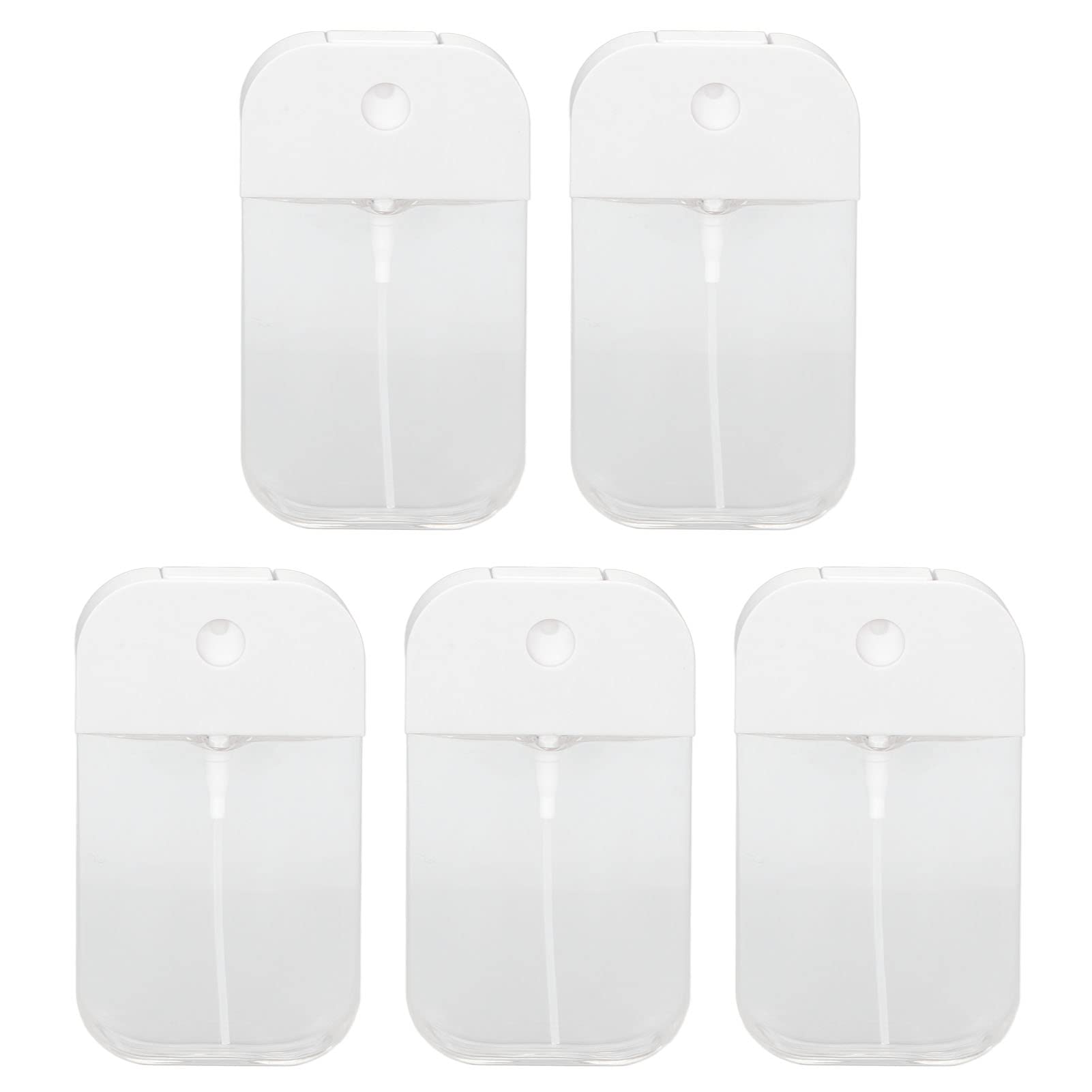 5pcs 1.7oz/50ml Clear Refillable Travel Bottles - Portable Nail Polish Remover & Makeup Holder Containers for Salon, Home & On-the-Go Use