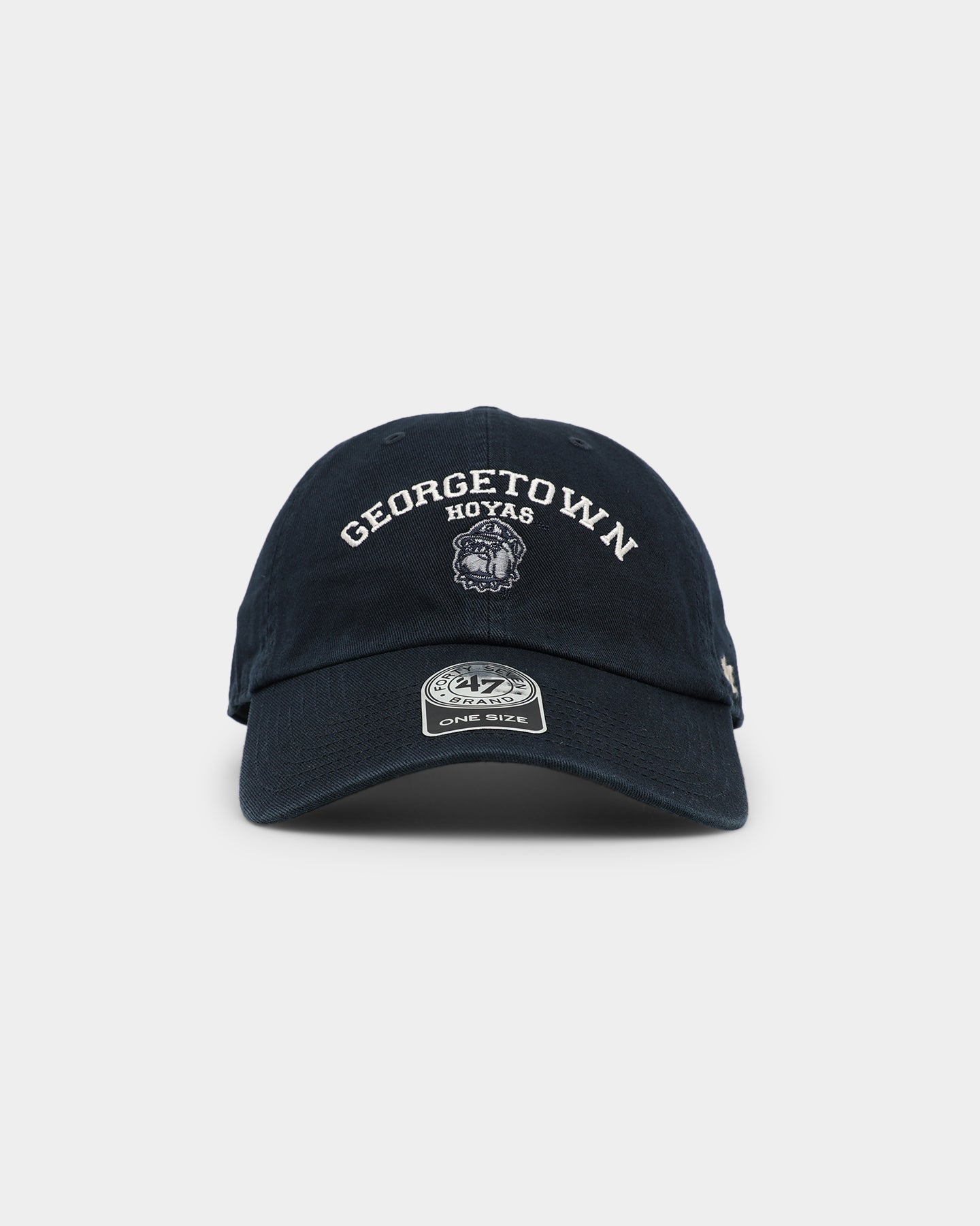 47 Brand Georgetown Hoyas '47 Clean Up Strapback Hat - Navy Blue Adjustable Snapback Cap for Men - Perfect for Basketball Games, College Spirit & Casual Wear