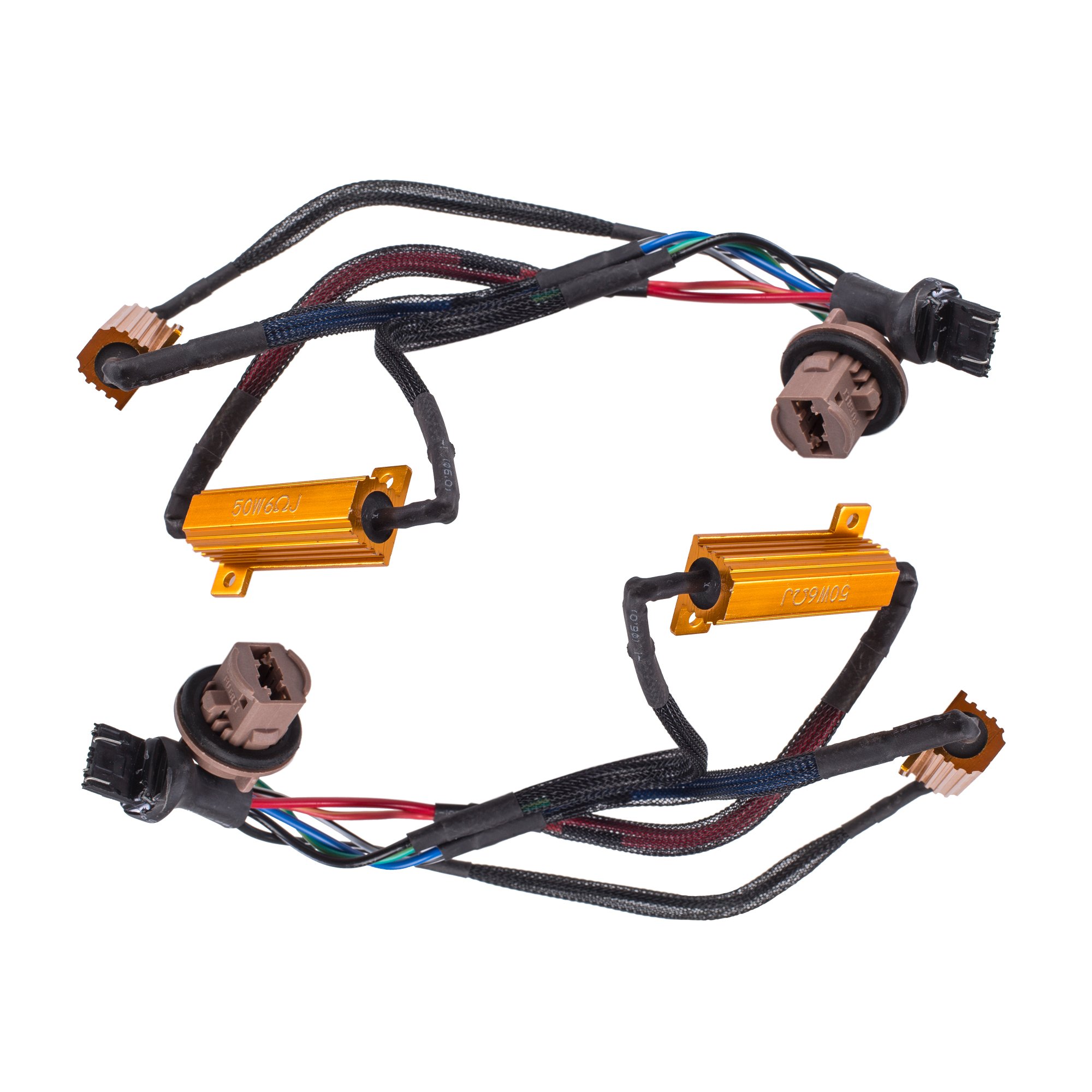 100W 6Ohm LED Load Resistors - Fix Hyperflash & Rapid Blinking for LED Tail Lights, Turn Signals, Reverse Lights (Compatible with Bulb Sizes 7443, 7444, 992) - Perfect for Car, Truck, Motorcycle & RV Lighting Upgrades