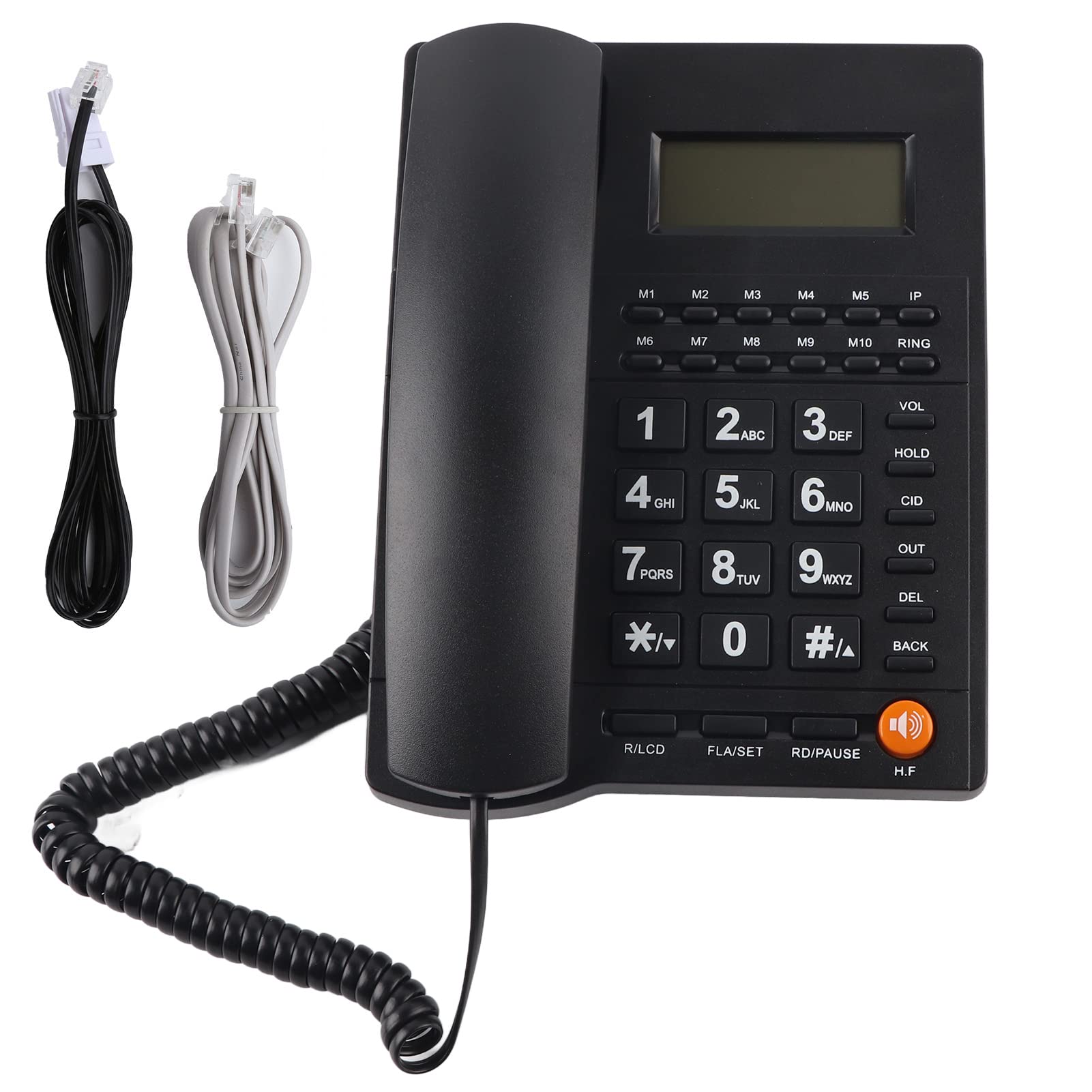 Landline Corded Telephone with Caller ID, Hands-Free Speakerphone, Volume Control & Backlit Display - Large Button Desktop Phone for Office, Home & Hotel Use - Perfect for Elderly & Business Communication