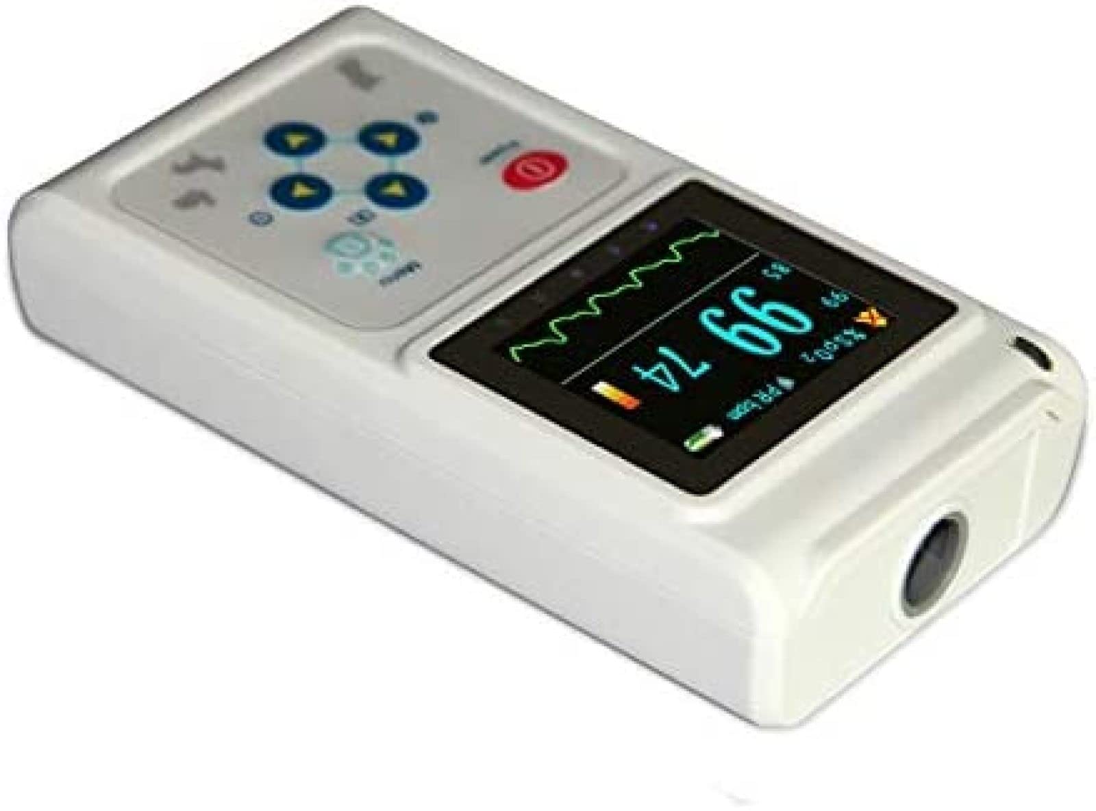 Rechargeable Veterinary Pulse Oximeter - Heart Rate & SPO2 Monitor with Ear/Tongue Sensor for Pets - Home & Hospital Use for Dogs, Cats, and Small Animals
