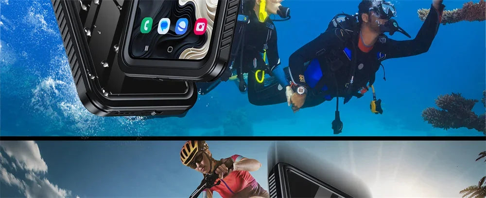 Samsung Galaxy S25 Plus Waterproof Case IP68 Certified - Underwater Protection for Swimming, Snorkeling & Beach Activities