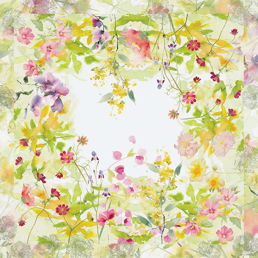 Garnier Thiebaut Floral Spring Print Tablecloth - Elegant Cotton Table Cover for Dining Room, Kitchen, and Outdoor Picnics