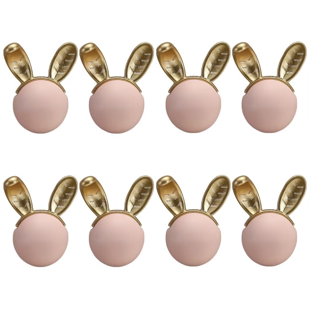 8 Pack Ceramic Drawer Knobs - Single Hole Cabinet Handles for Dresser, Closet & Kids Furniture - Cute Animal Shaped Pulls for Children's Room & Nursery Decor (White) - Perfect for DIY Home Improvement & Furniture Upgrades