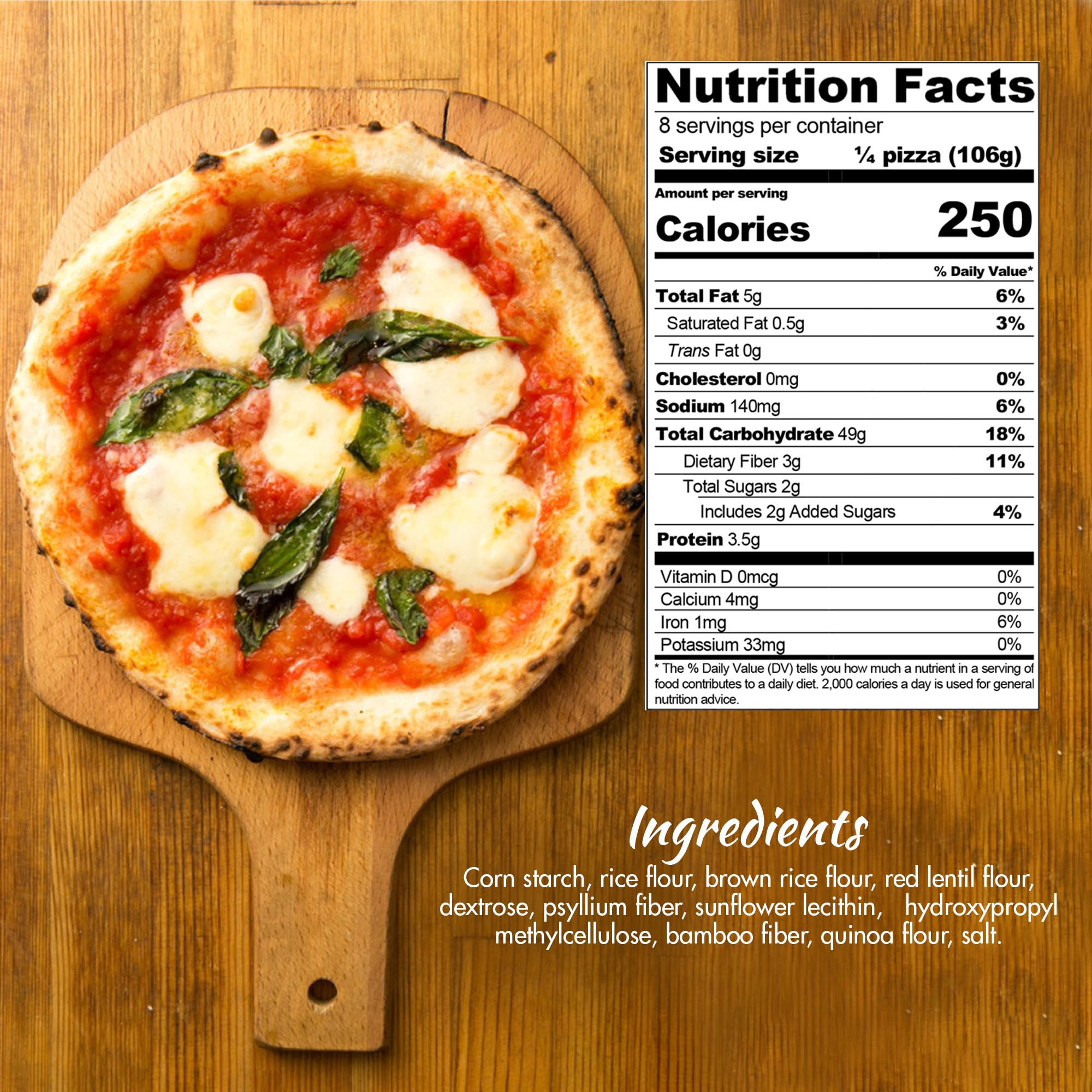 Gluten Free Italian Pizza Crust Mix - Easy to Make, Nut Free, Non-Sticky Dough for Healthy Homemade Pizza (Makes Two 12-Inch Pizzas) | Perfect for Family Dinners, Parties & Quick Weeknight Meals