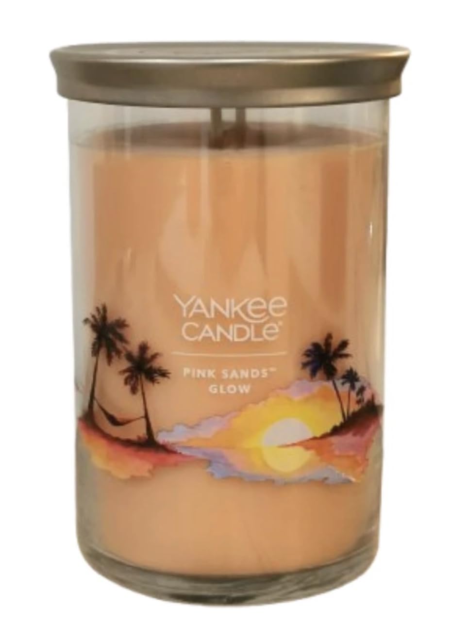 Yankee Candle Pink Sands Glow Large 2-Wick Signature Tumbler Candle - 14.5oz Scented Candle for Home Decor, Romantic Gifts & Relaxation