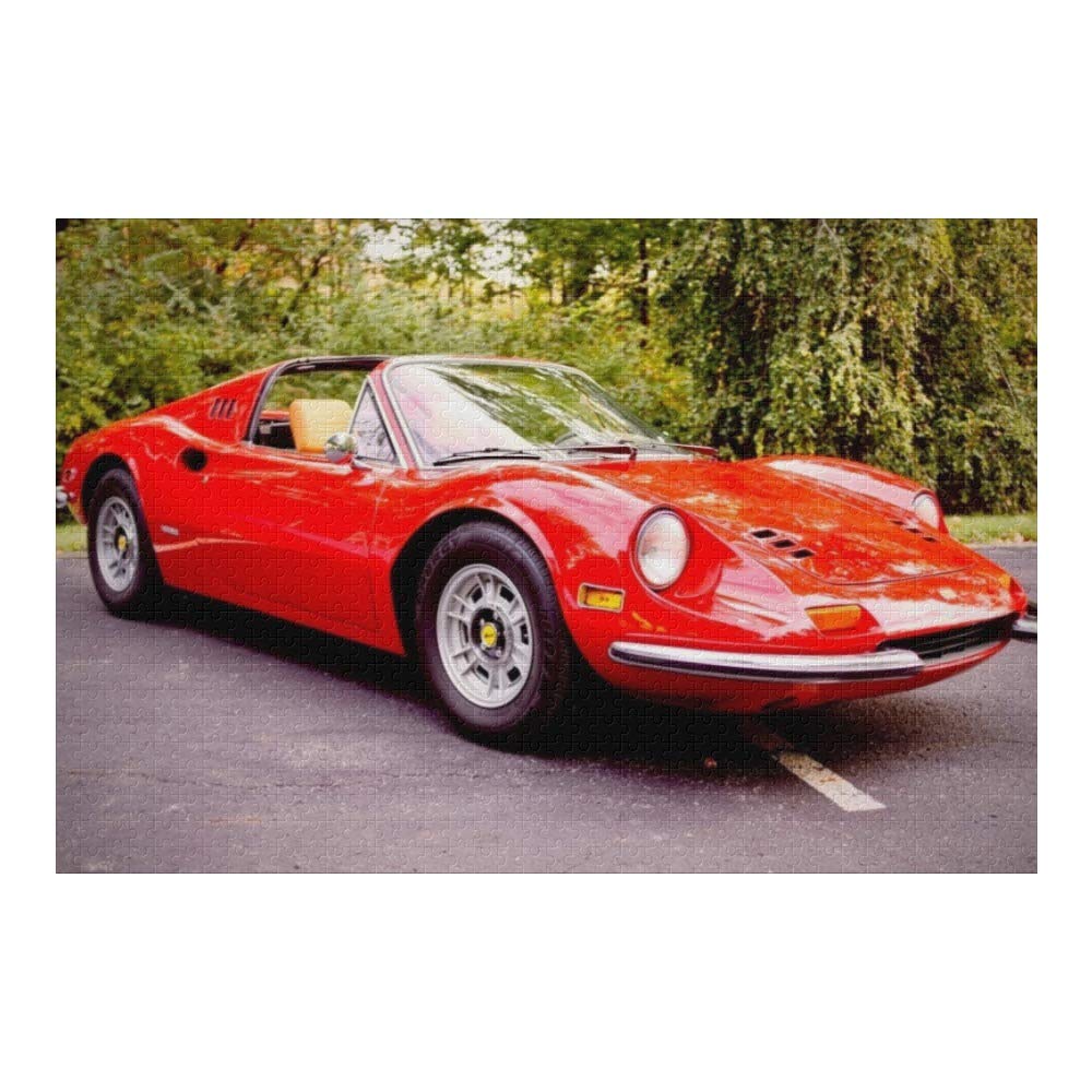 Custom 1000-Piece Red Race Car Jigsaw Puzzle - Adult & Kids Gift for Birthdays, Weddings & Home Decor