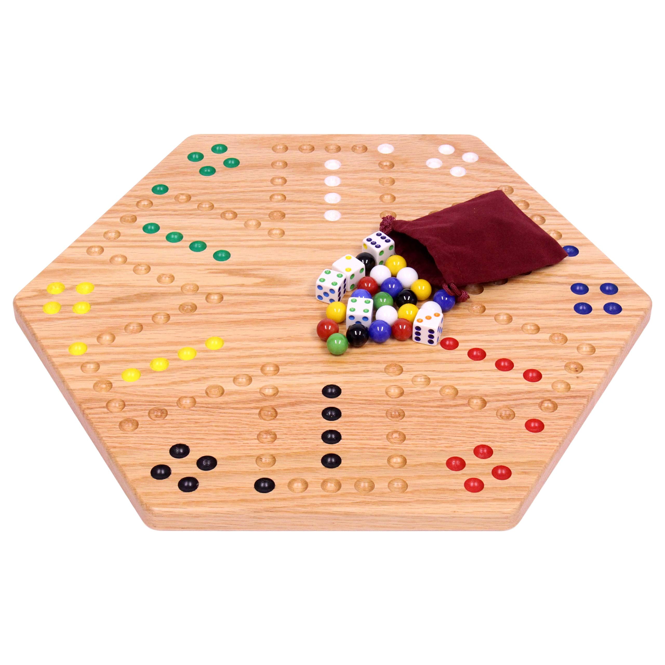 AmishToyBox.com Wahoo Marble Game Board Set - 16