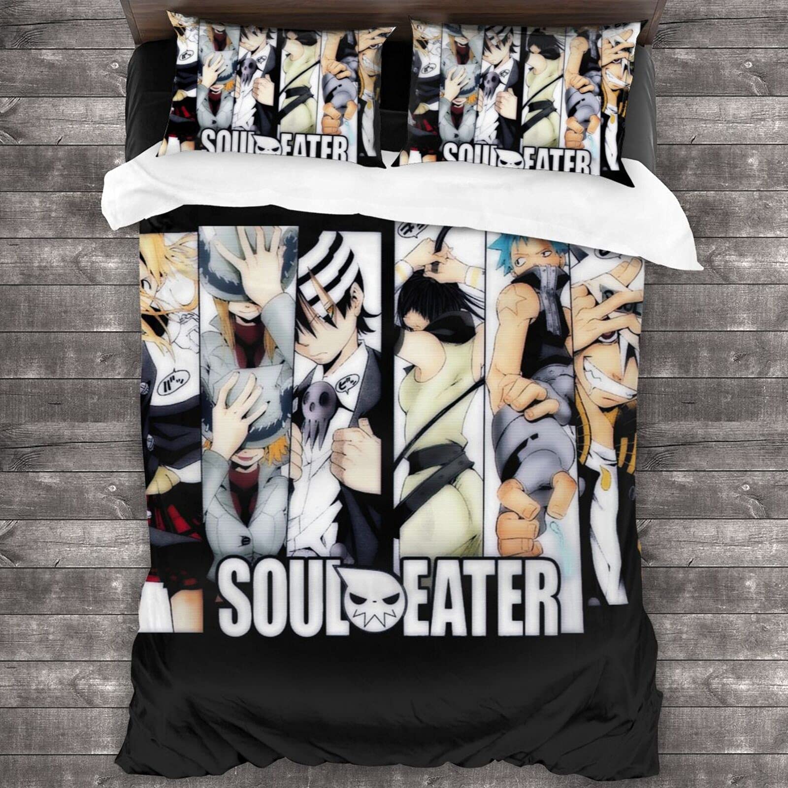 Soul Eater 3-Piece Duvet Cover Set - Includes 1 Duvet Cover + 2 Pillowcases | Soft Bedding for Anime Fans | Perfect for Teen Bedrooms & Anime-Themed Decor