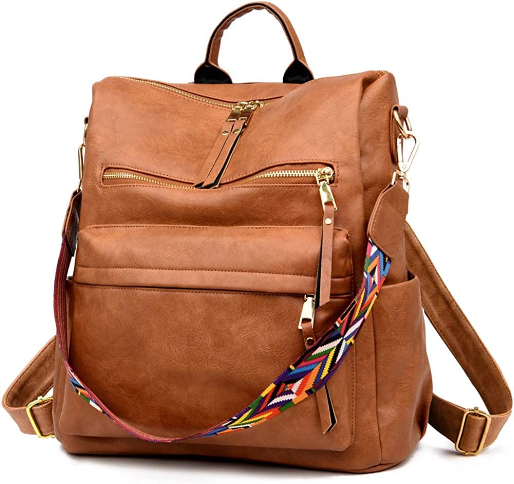 Venomo Unisex Fashion Backpack - Multipurpose Travel Backpack & Shoulder Bag, Durable Polyester Casual Backpack for Men & Women (Tan) - Perfect for Work, School, Hiking & Daily Commute