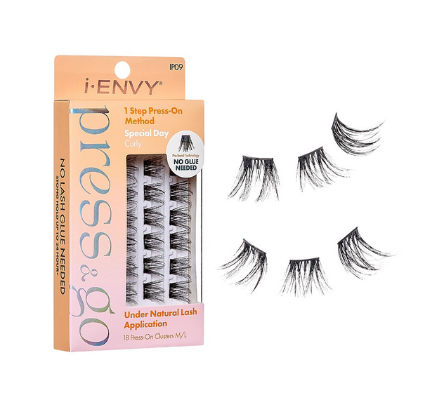 I ENVY PRESS & GO CLUSTER LASHES - Easy Apply False Eyelashes for Dramatic Eye Look (Perfect for Parties, Weddings & Special Occasions)
