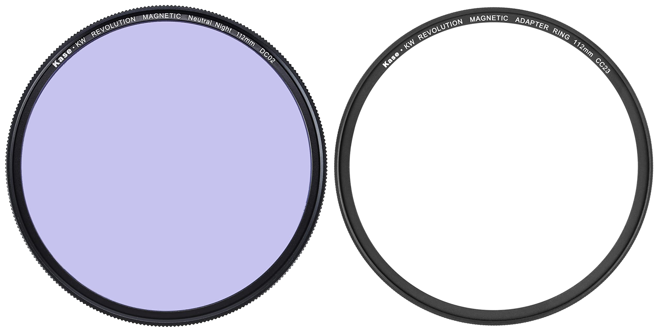 Kase Wolverine Revolution 112mm Magnetic Neutral Night Didymium Light Pollution Filter - Shockproof Tempered Optical Glass with Green Ring & Adapter - Perfect for Astrophotography and Night Sky Photography