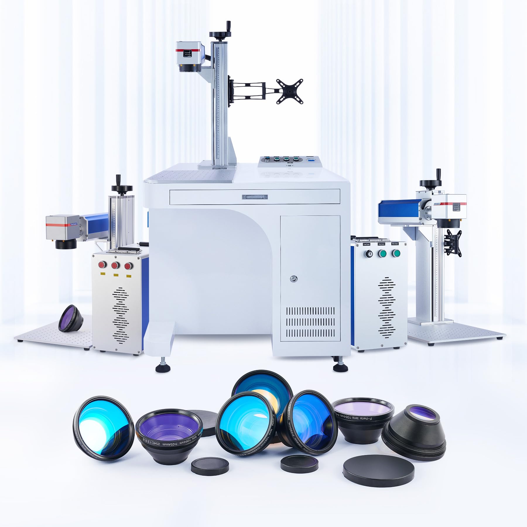 OMTech F Theta Lens for Fiber Laser Engraver - 300mm Sino Galvo Scanning Lens for 1064nm Fiber Laser Marking Machine - Replacement Laser Field Lens for 20W 30W 50W 60W Engraving Machines - Perfect for Metal, Plastic & Wood Engraving Projects