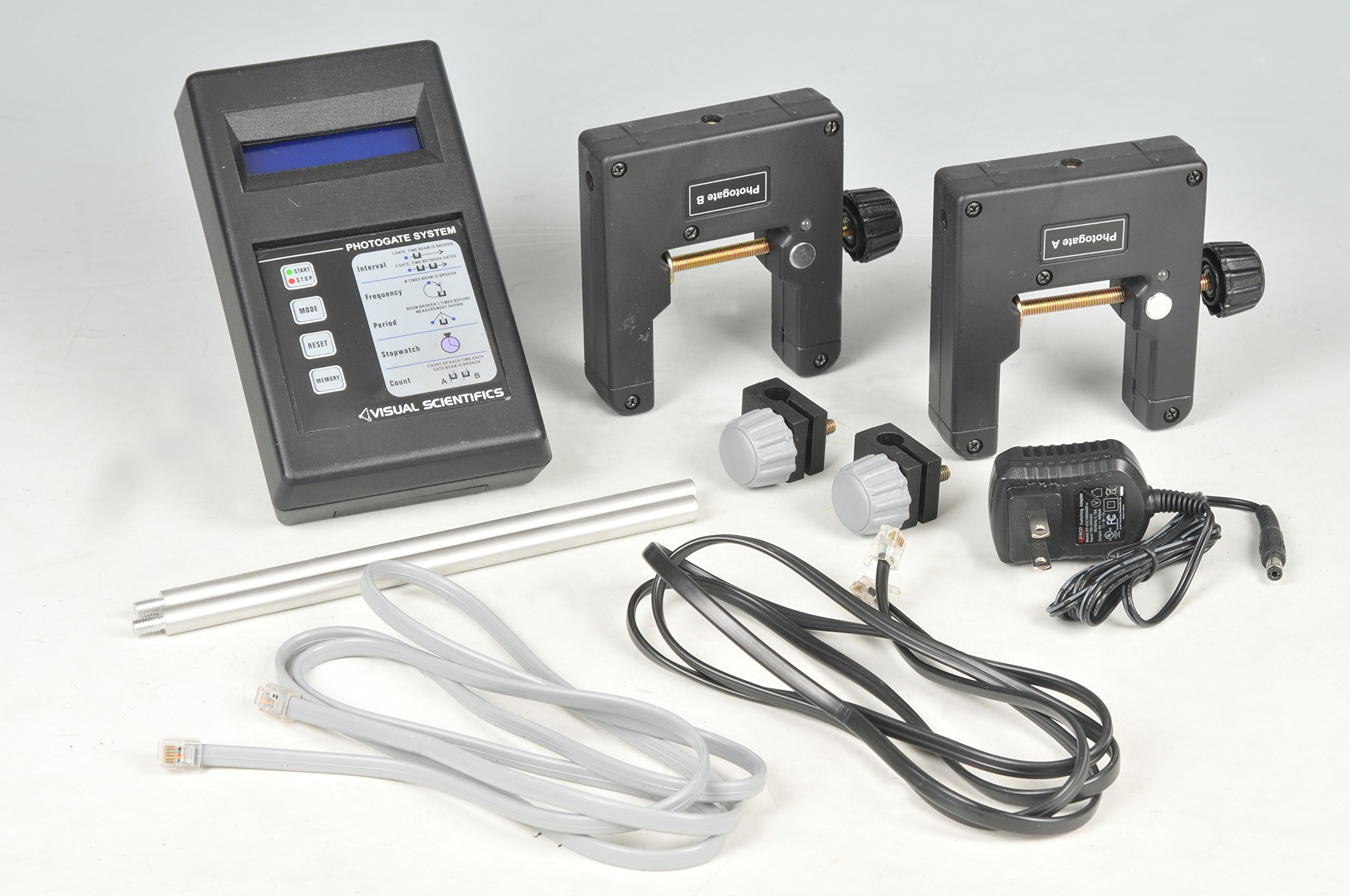 Complete Photogate System with 2 Gates & 4 Timer Modes - High Precision Timing for Physics Lab Experiments | Science Classroom & Research Use