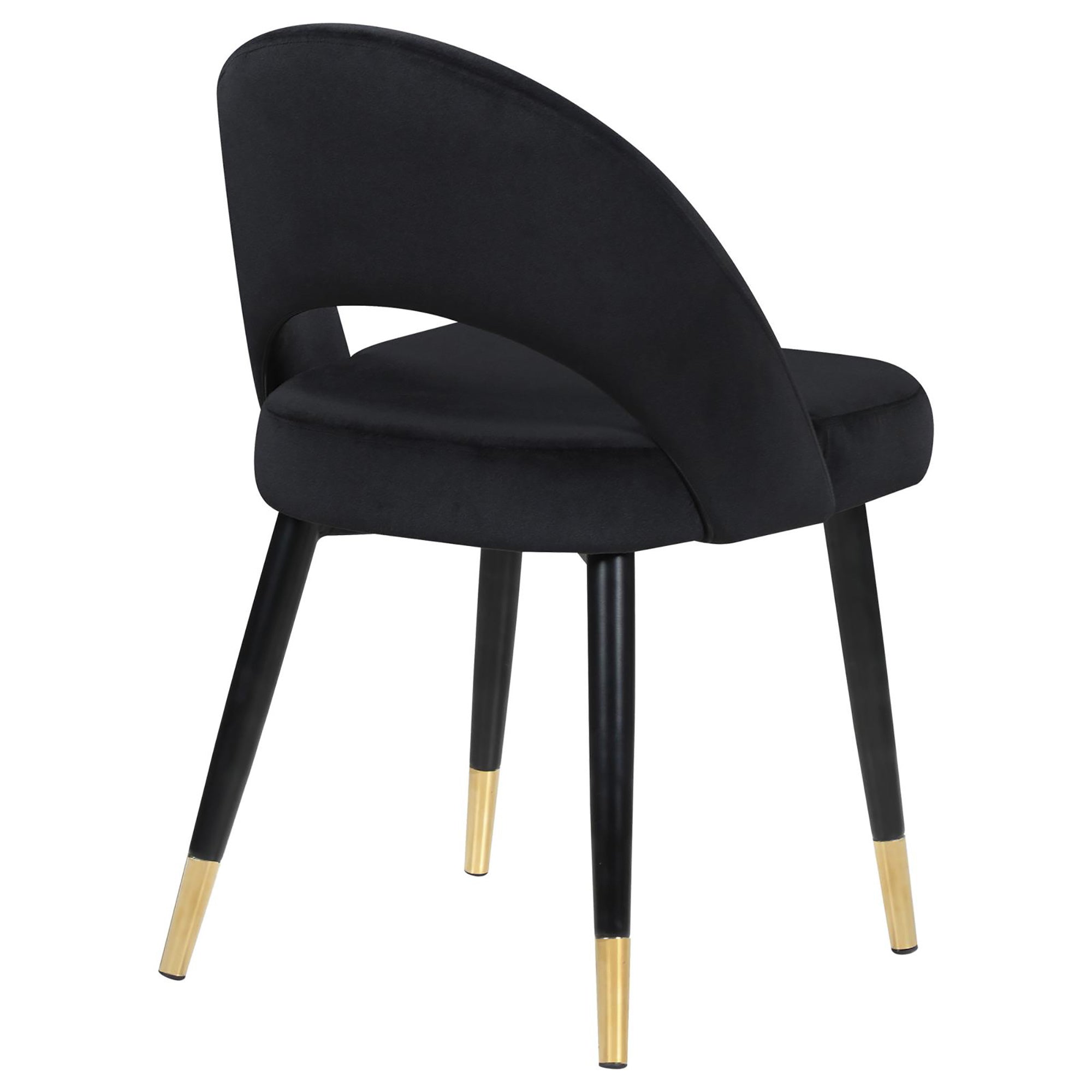 Modern Black Arched Back Side Chairs (Set of 2) - Elegant Dining Room & Kitchen Chairs for Home Decor