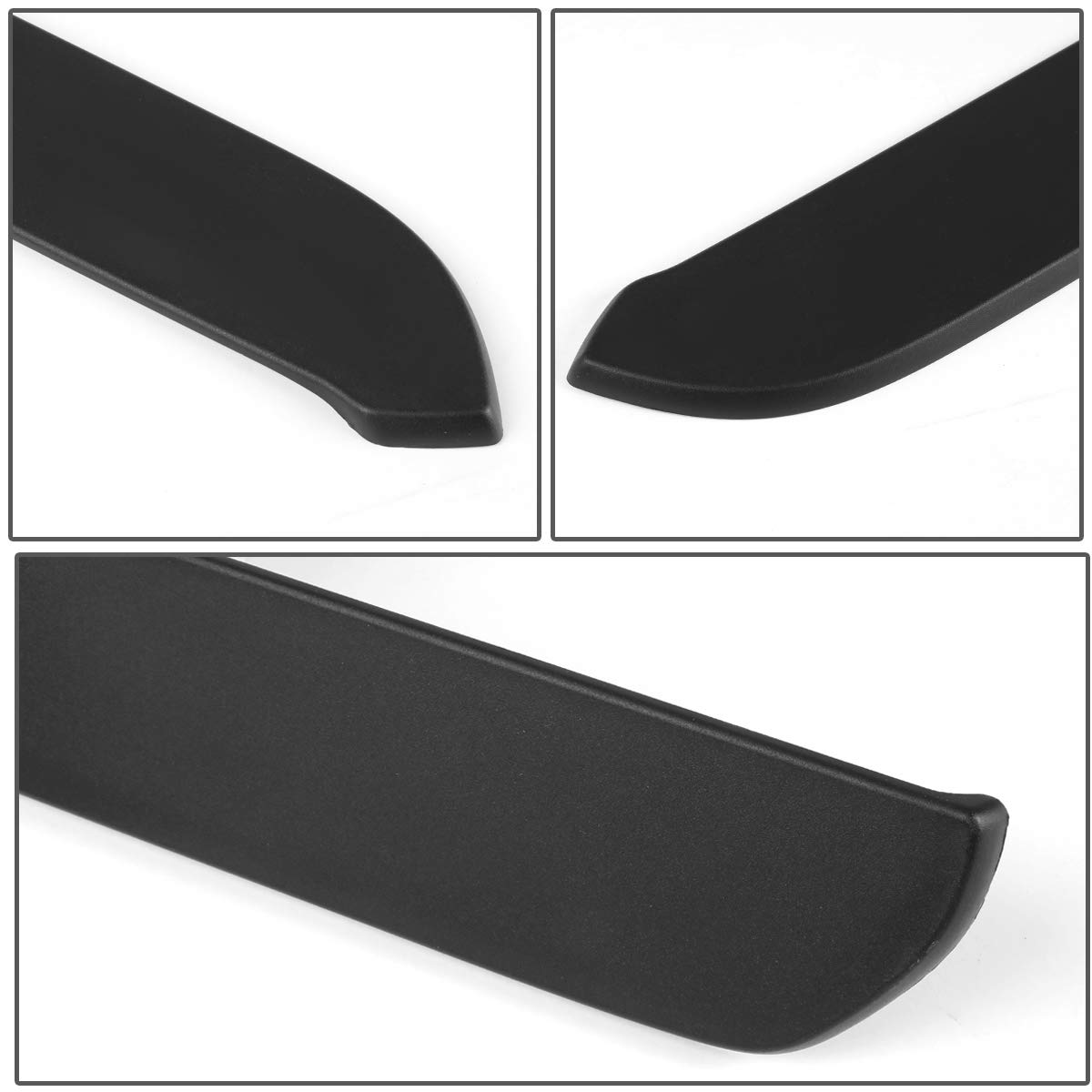 DNA Motoring BPLIP-0010 Black Rear Bumper Corner Side Splitters Lips Body Kit for Cars - Enhance Style & Protection for Sedans, Coupes, and Sports Cars