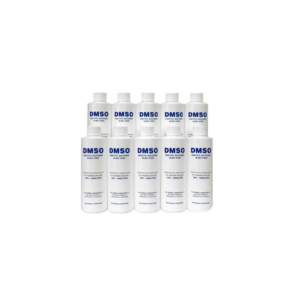 Pharmaceutical Grade DMSO Liquid - 8oz (10 Bottle Bulk Pack) for Pain Relief, Arthritis & Sports Recovery | Lab & Medical Use