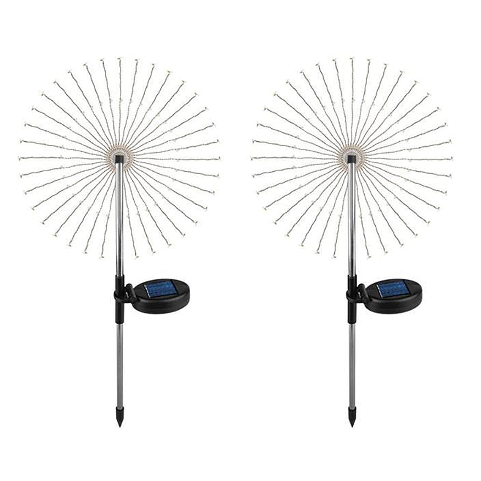 QAKILW 200 LED Solar Powered Starburst Firework Lights - Waterproof Copper Wire Flower Lights for Garden, Patio, Yard, Pathway, Lawn & Party Decorations | Auto On/Off, DIY Multicolor Outdoor Lighting for Holidays, Weddings & Events