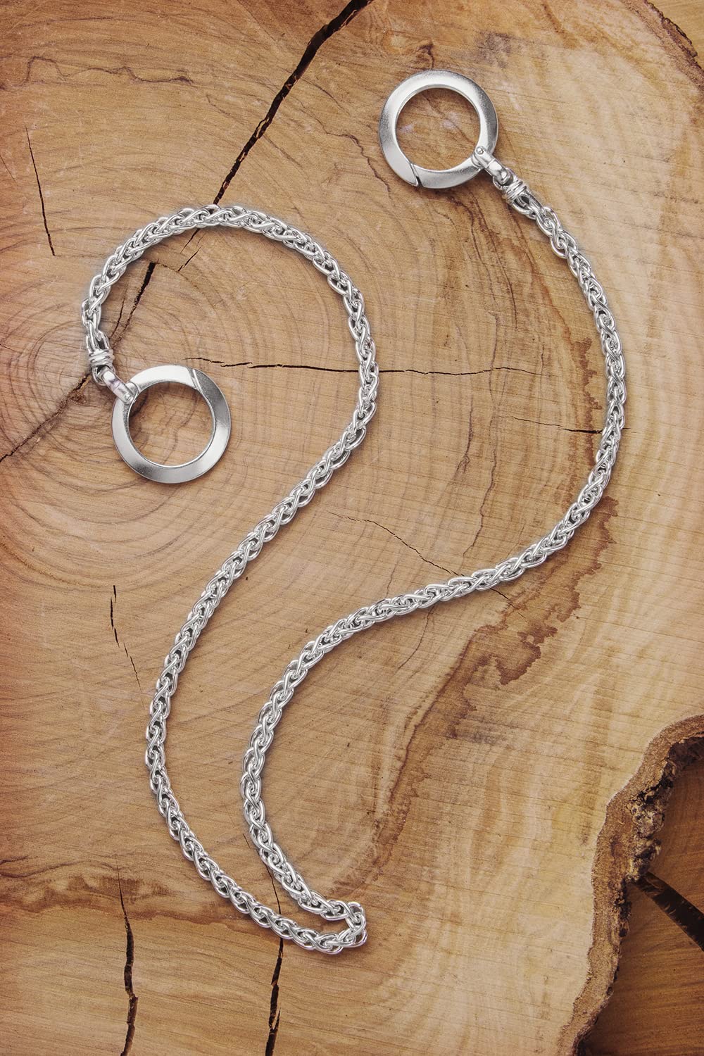 925 Sterling Silver Key Chain & Wallet Chain - Durable Wheat Chain for Keys & Wallets - Practical Unisex Gift for Men & Women - Perfect for Everyday Use, Travel & Special Occasions