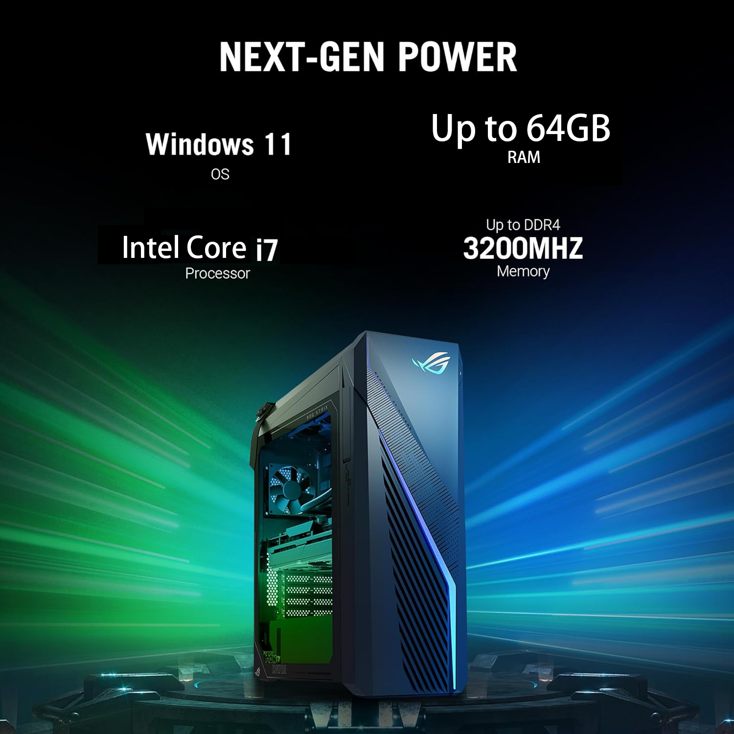 ASUS ROG Strix Gaming Desktop PC - Intel Core i7 Processor, 16GB RAM, NVIDIA GeForce RTX 4070, 1TB SSD, Windows 11 Home (Grey) - Perfect for 4K Gaming, Video Editing & Streaming