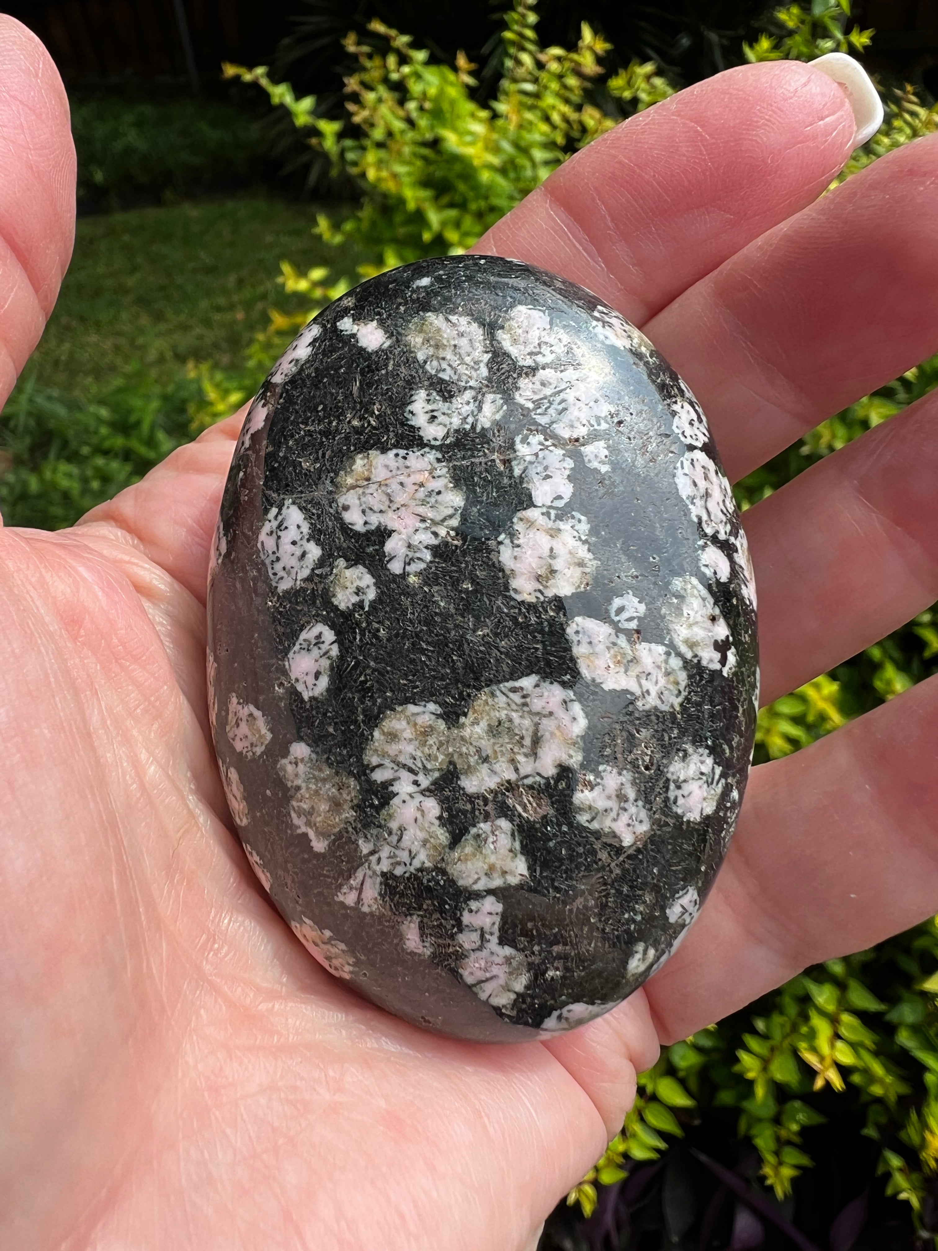 Snowflake Obsidian Palm Stone 2.5