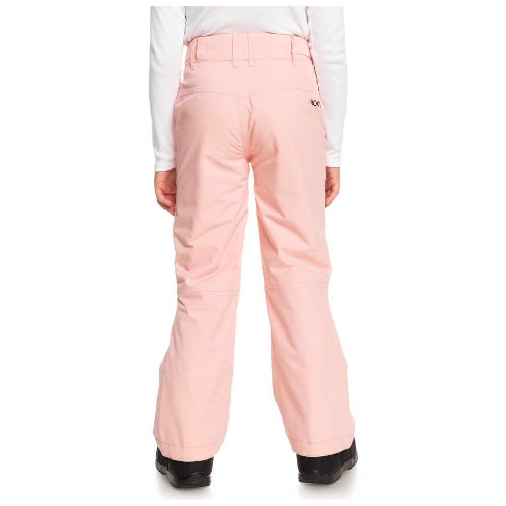 Roxy Backyard Girls Ski Pants - Waterproof Snow Pants for Kids, Insulated Winter Snowboarding Pants in Mellow Rose | Perfect for Skiing, Snowboarding & Outdoor Winter Activities