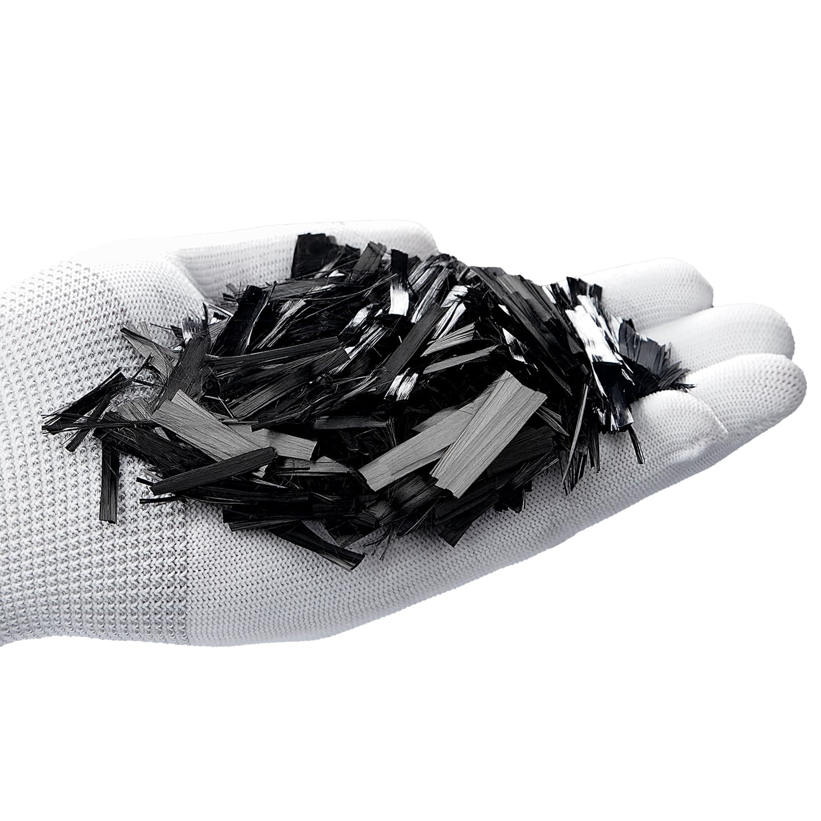 1 Inch Chopped Carbon Fiber Flakes Kit - High Strength Forged Carbon Fiber Chips (1lb) for DIY Projects, Resin Casting & Automotive Repair