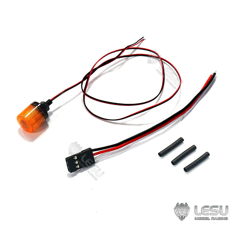 Universal Spare Part Rotating Warning Light for TAMIYA RC Tractor Truck & Radio Controlled Dumper Trailer - DIY Car Accessory for RC Construction Vehicles & Emergency Scenes