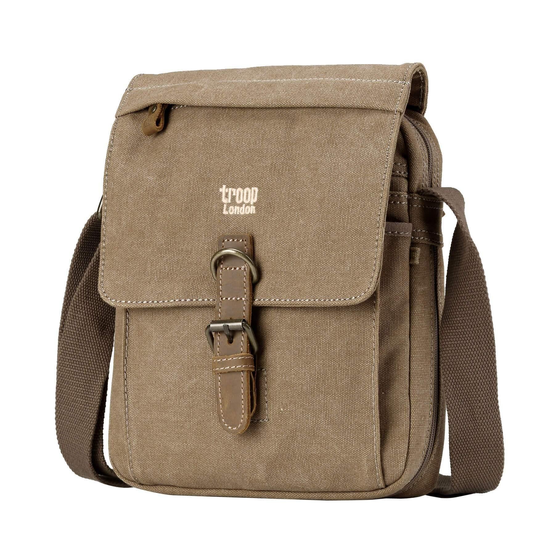 TRP0211 Troop London Classic Canvas Crossbody Bag - Stylish & Durable for Travel, Work & Everyday Use
