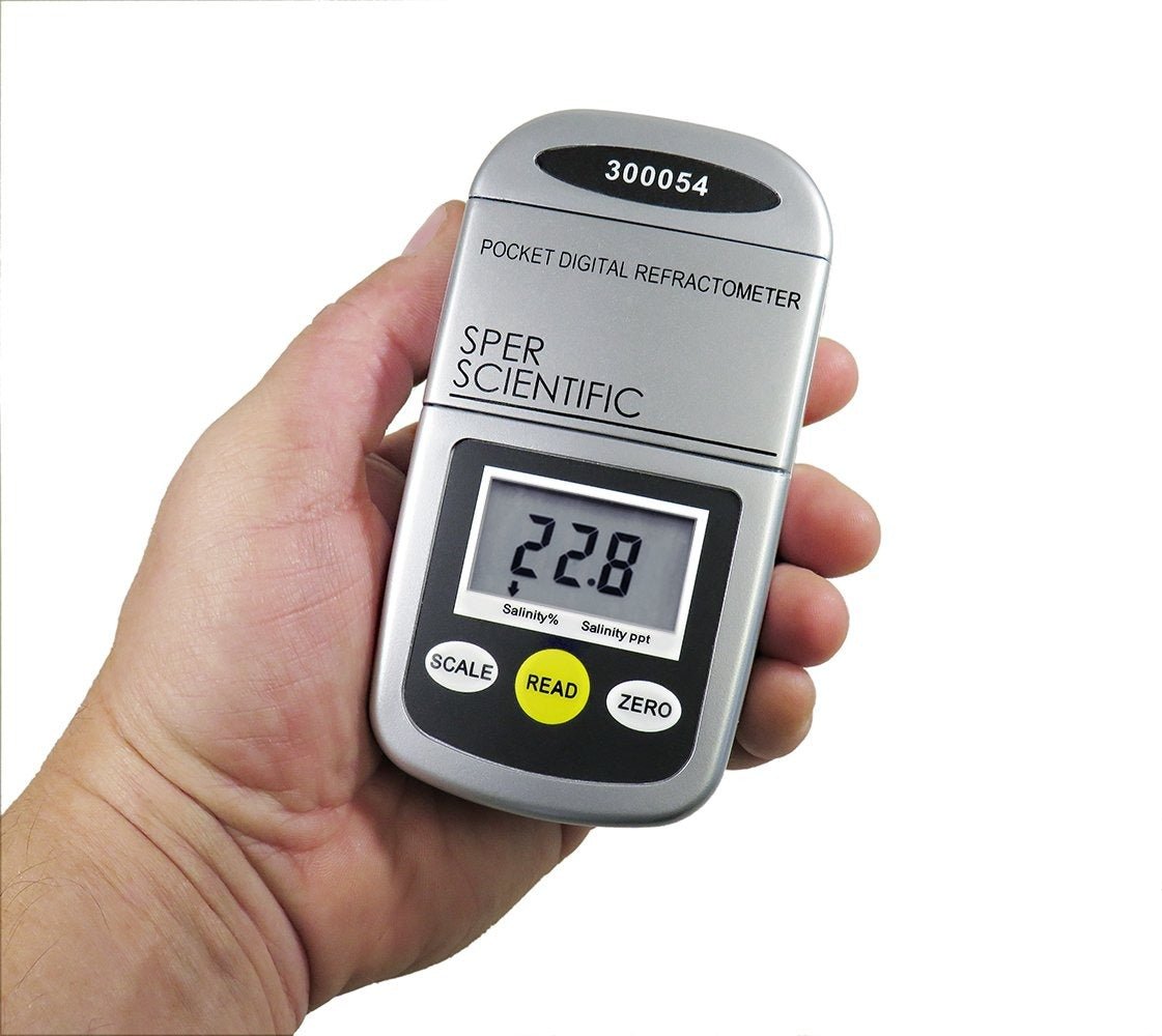Digital Pocket Refractometer for Salinity Testing - Brix & Saltwater Measurement Tool for Aquariums, Hydroponics, and Home Brewing