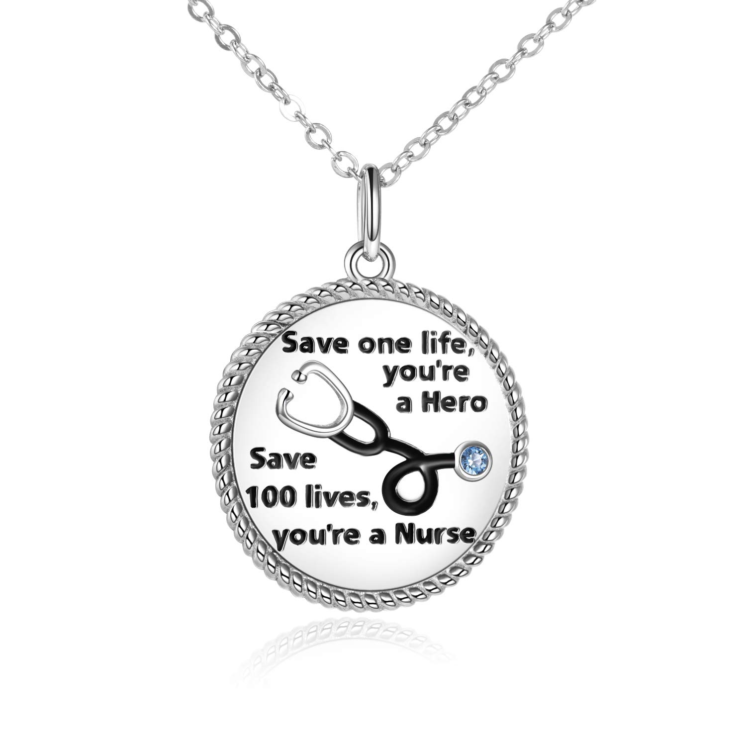 POPLYKE Stethoscope Necklace - Elegant Nurse Jewelry Gift for Women, Medical Students & Doctors - Crystal Pendant for Healthcare Professionals - Perfect for Graduation, Appreciation & Daily Wear