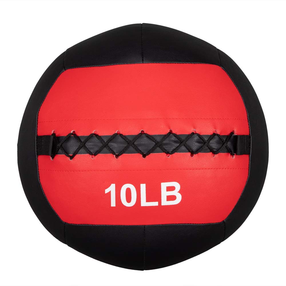 10lb Unstable Balance Training Ball - Soft Medicine Ball for Rehabilitation, Fitness & Core Workouts - Perfect for Home Gym, Physical Therapy & Strength Training (Red)