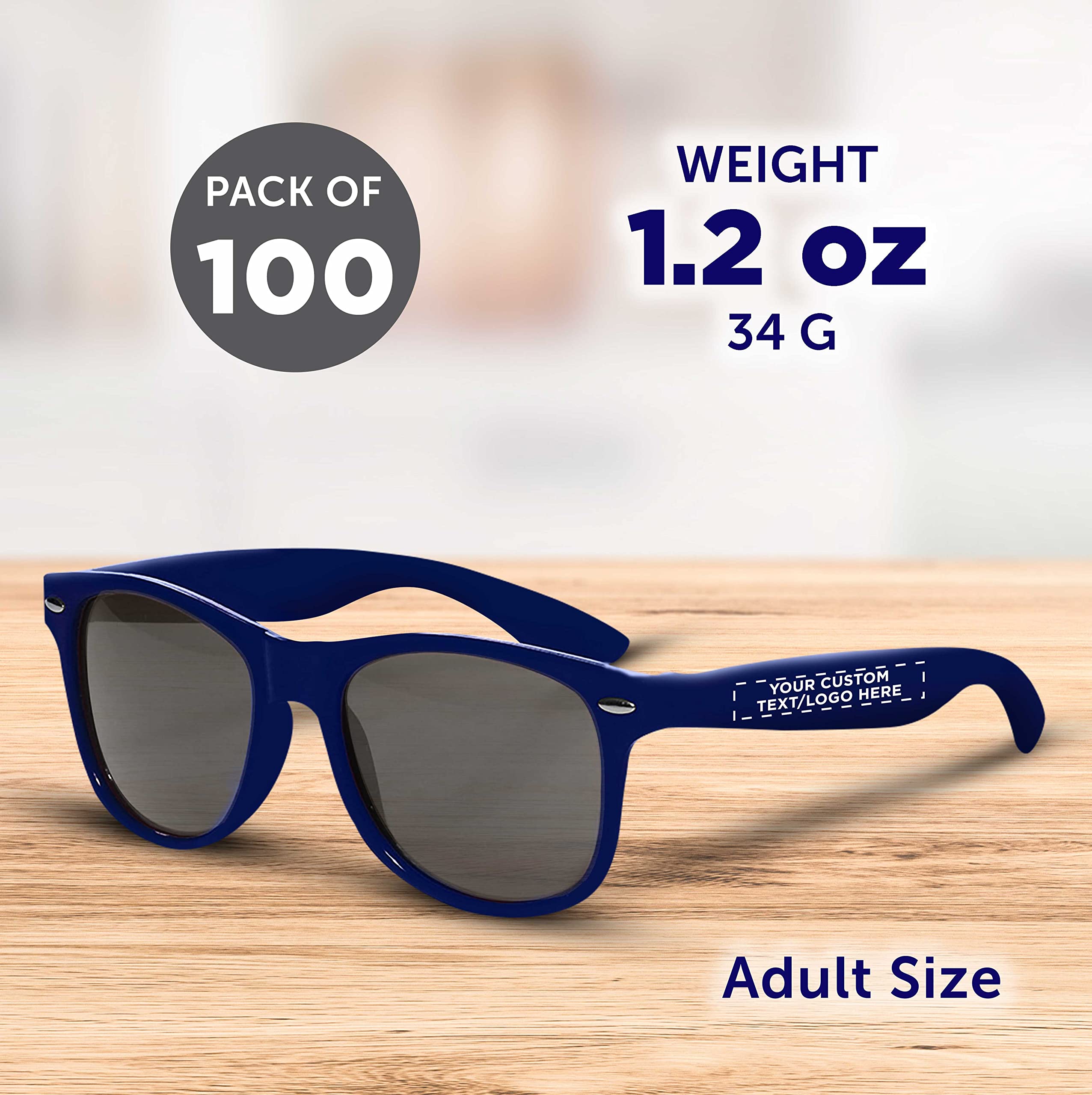 Discount Promotions Sunglasses - Plastic Tahiti Glasses - Classic Style UV Protection Sunglasses for Men & Women - Perfect for Beach, Driving & Outdoor Activities