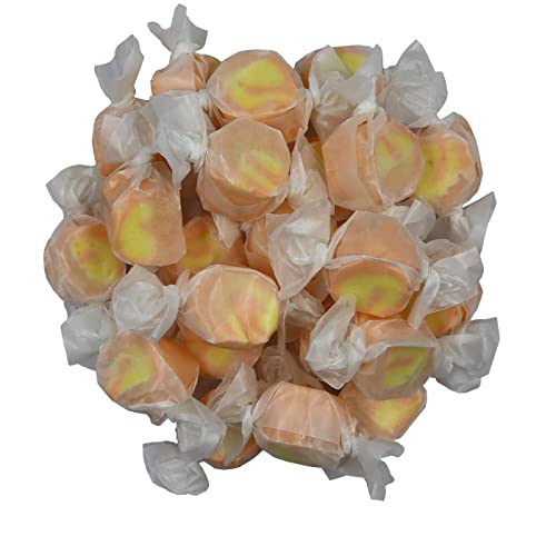 Gourmet Soft & Chewy Salt Water Taffy Candy - Individually Wrapped Bulk Bag - Mango Flavor (1 Pound Pack) | Perfect for Parties, Gifts & Office Snacks