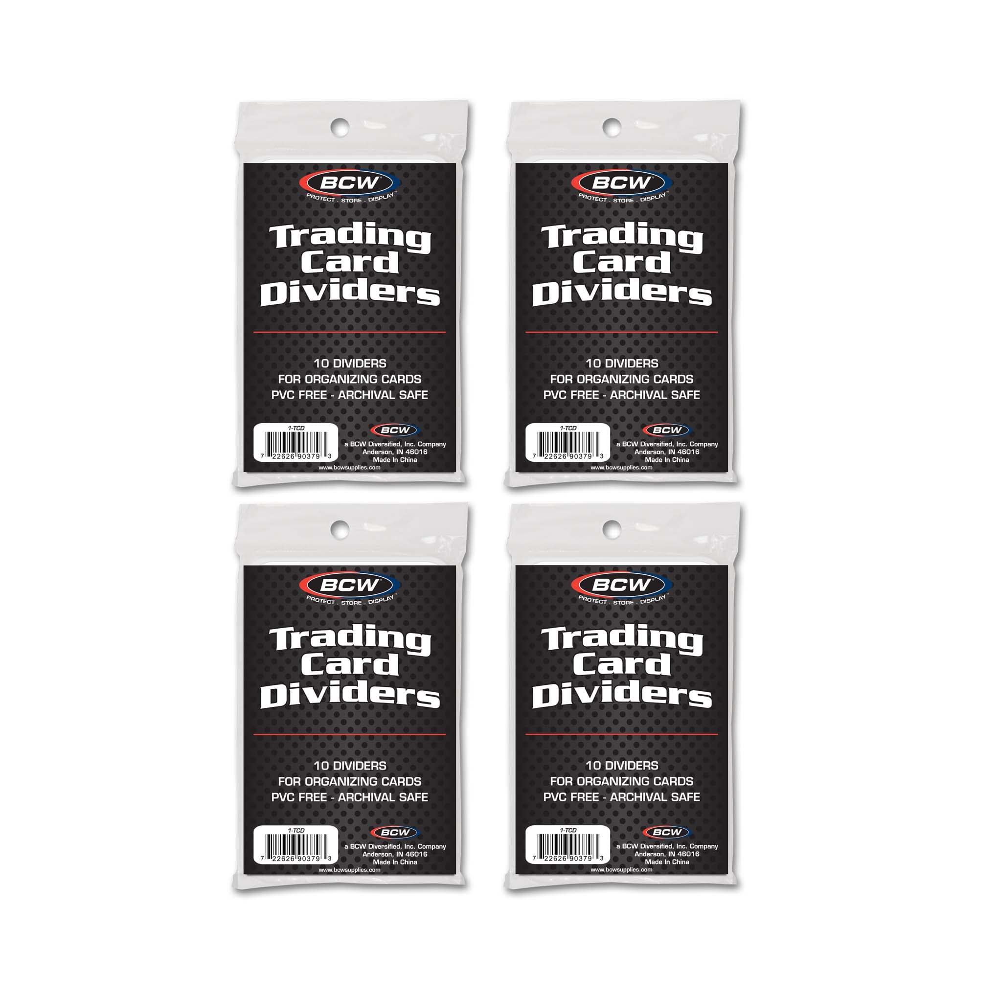 BCW 40-Pack Trading Card Dividers with Write-On Tabs - Archival Quality Card Organizers for 3200 & 5000 Super Monster Storage Boxes - Perfect for Pokemon, MTG, and Sports Card Collection Organization