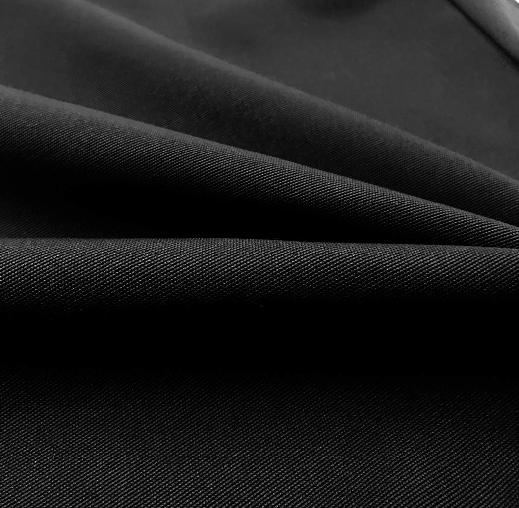 Waterproof Outdoor Chair Cushion Covers - 22x14x4 Inch Black Patio Seat & Back Pillow Covers (Set of 2) - Weather Resistant for Garden, Deck, Poolside Furniture Protection