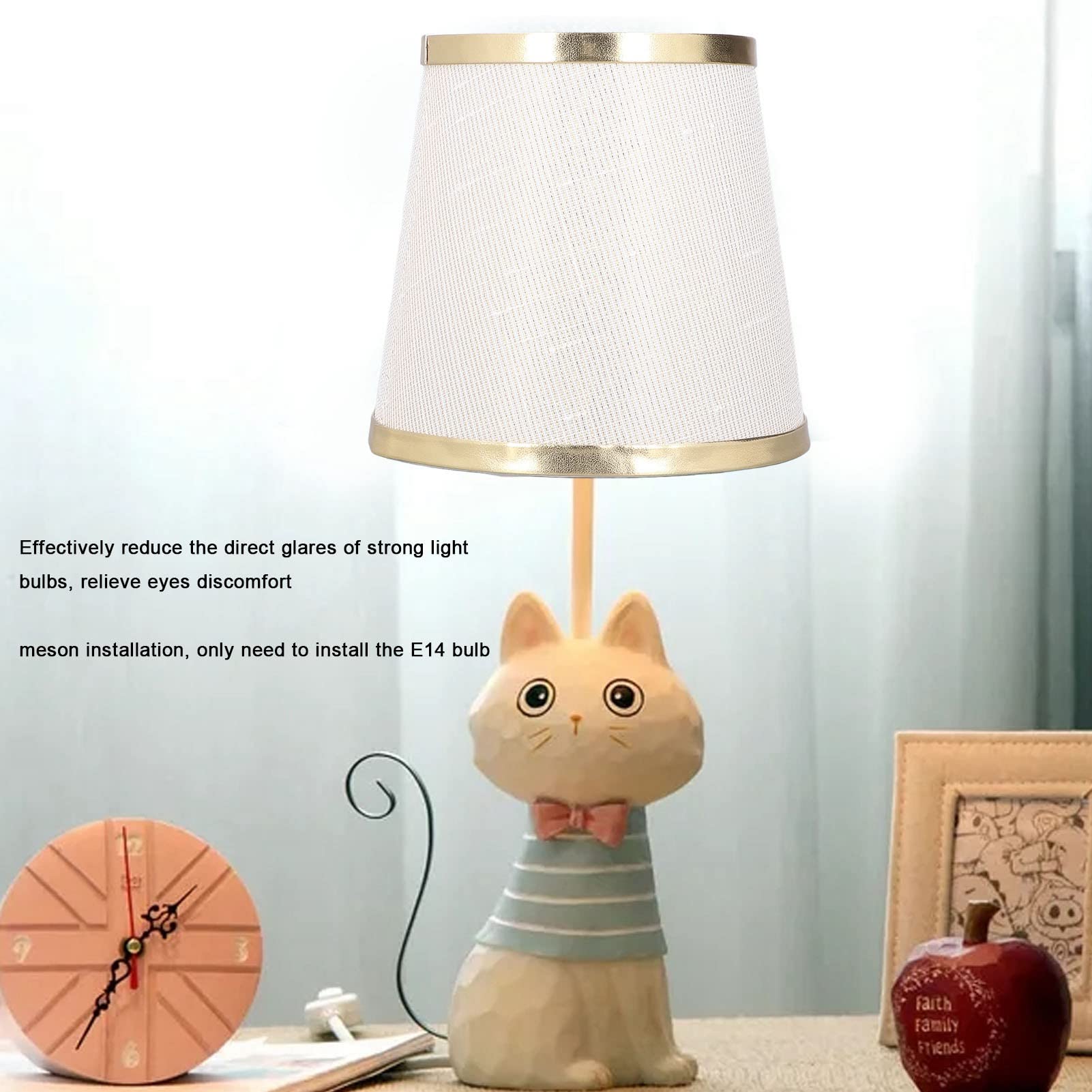 3PCS E14 Fabric Lamp Shades for Ceiling Lights, Table Lamps & Wall Lights - Soft Lighting for Living Room, Bedroom & Home Decor