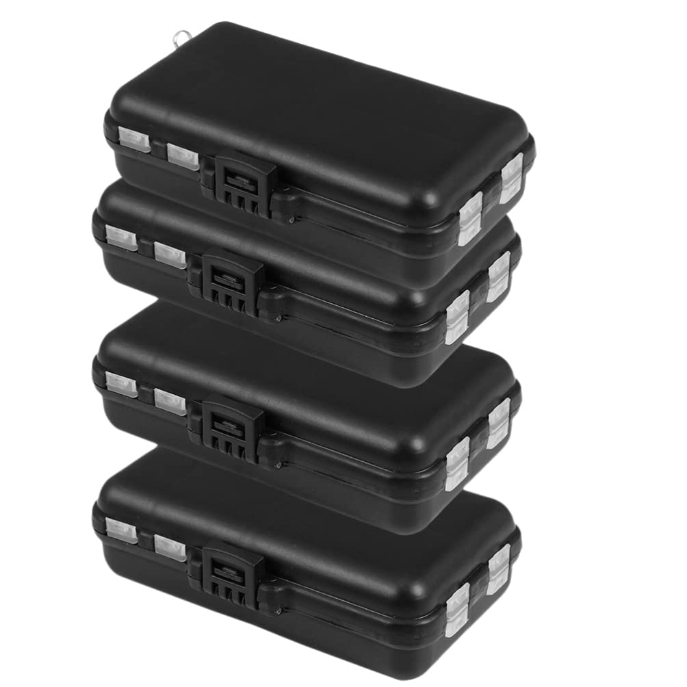 iFundom 4-Piece Fishing Tackle Box Set - Waterproof Plastic Lure Storage Organizer with Grid Compartments for Hooks, Beads, Earrings & Fishing Accessories - Perfect for Outdoor Fishing Trips & Tackle Organization
