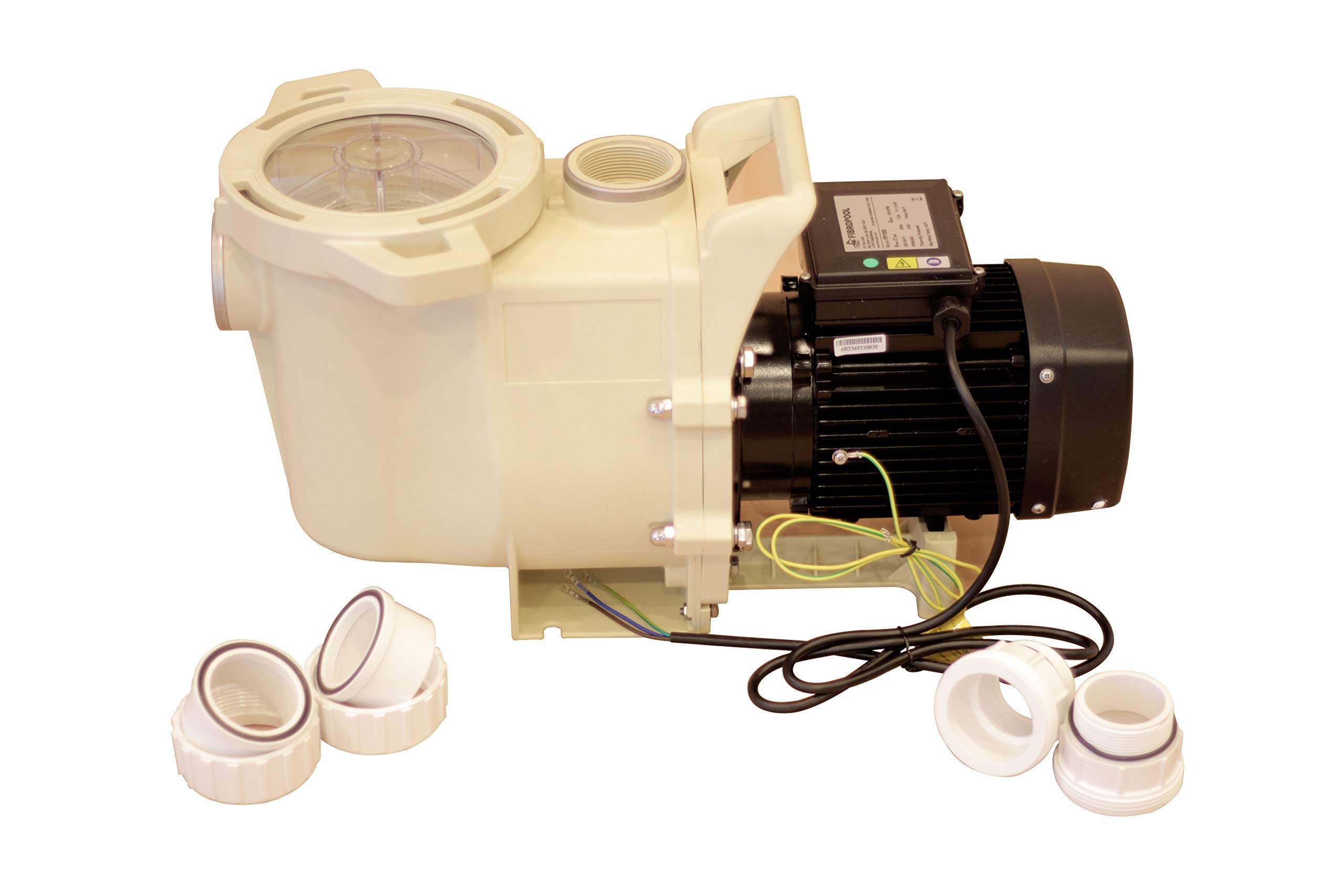 FibroPool 1.5 HP High Efficiency Swimming Pool Pump for In-Ground Pools & Spas | 1.5 Horsepower Single Speed Motor with Clear Top Lid | USA Designed | Perfect for Backyard Pool Maintenance & Water Circulation